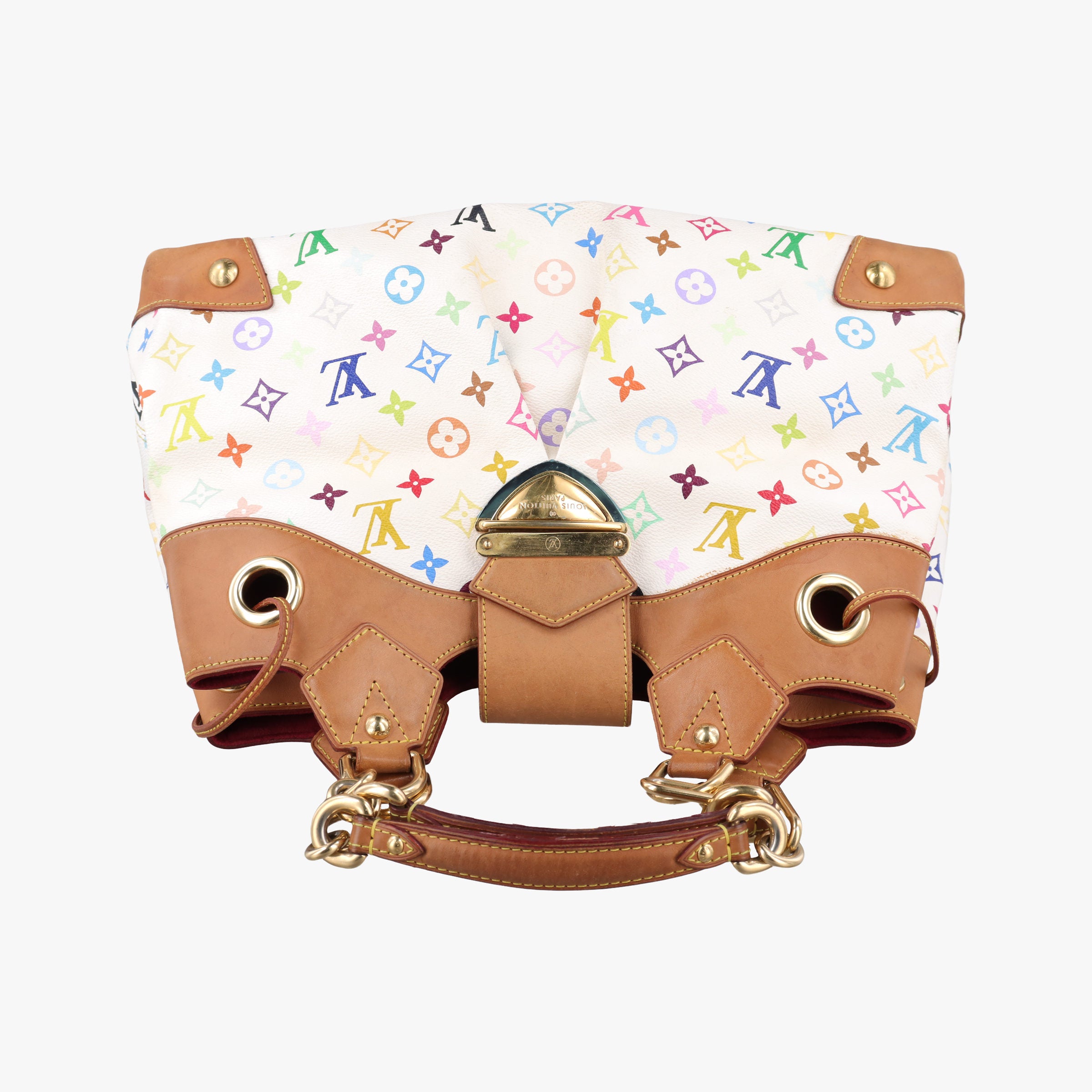 Vintage Louis Vuitton URSULA white Monogram Multicolor M40123 handbag | stylenewstar