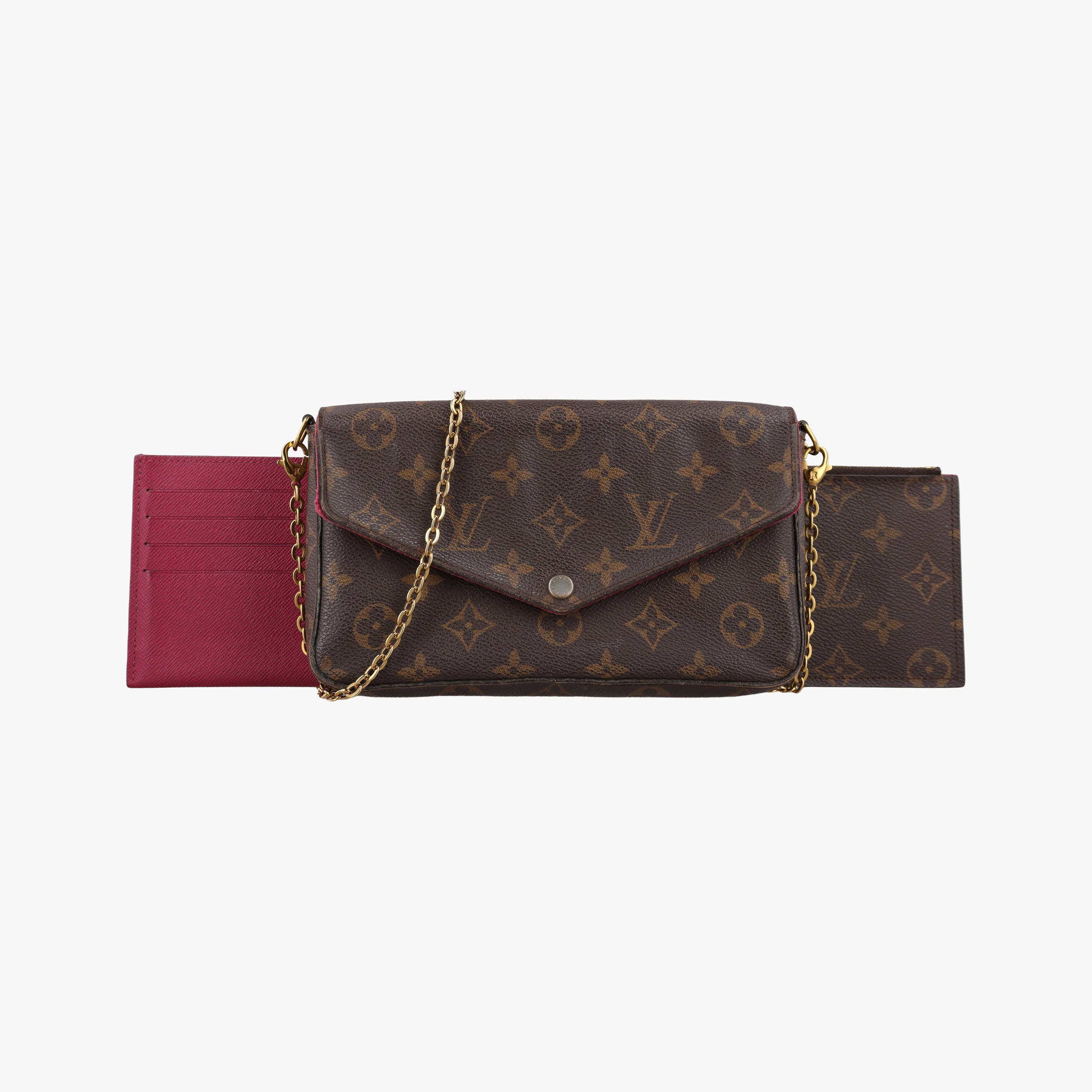 Secondhand Louis Vuitton Pochette Felicie Brown Monogram Canvas M61276 shoulderbag | stylenewstar