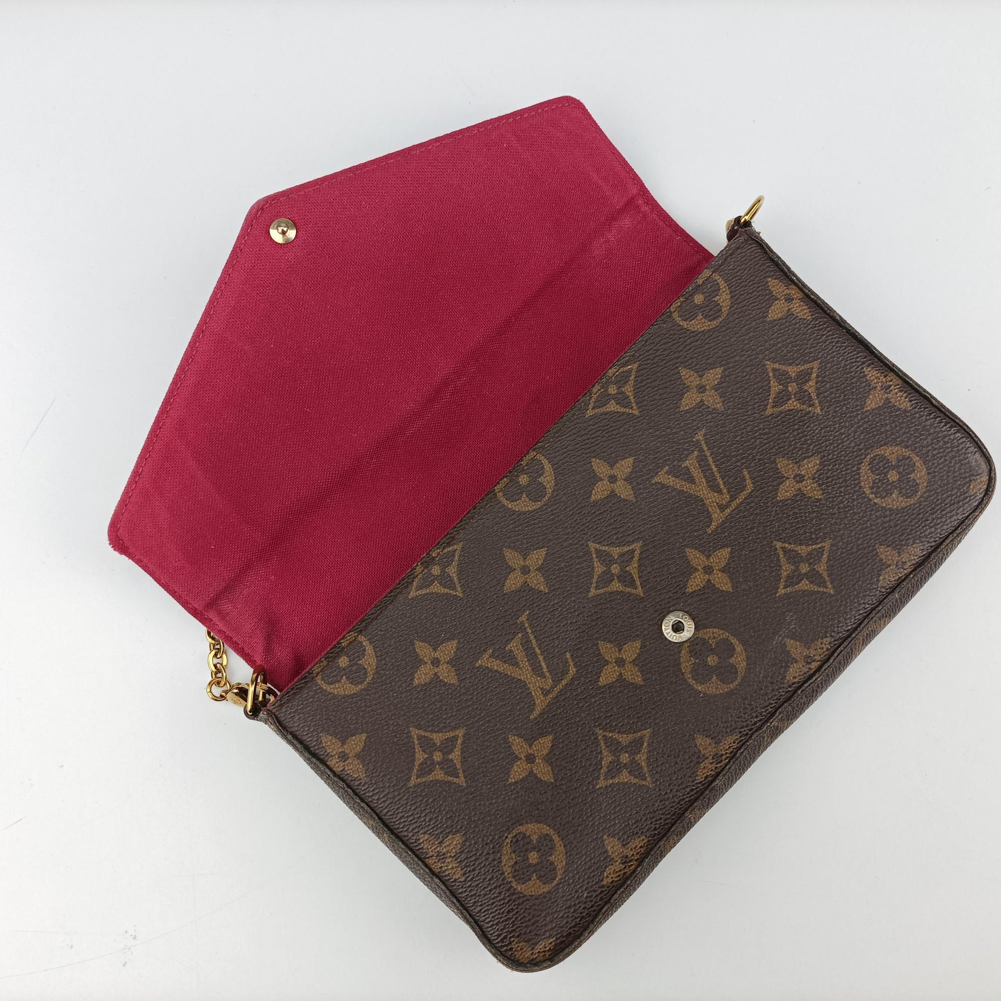 Secondhand Louis Vuitton Pochette Felicie Brown Monogram Canvas M61276 shoulderbag | stylenewstar