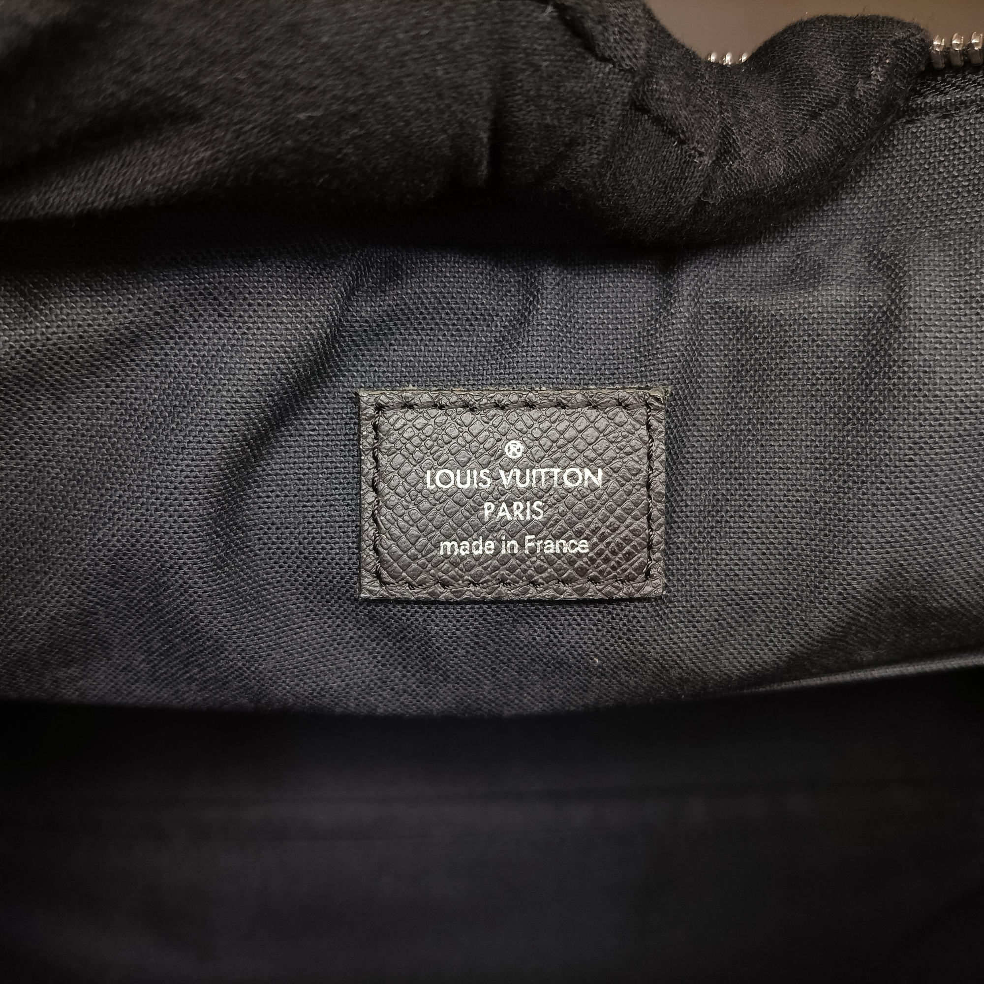 Pre-owned Louis Vuitton Porto Document Business PM Black Taiga M32952 handbag | stylenewstar