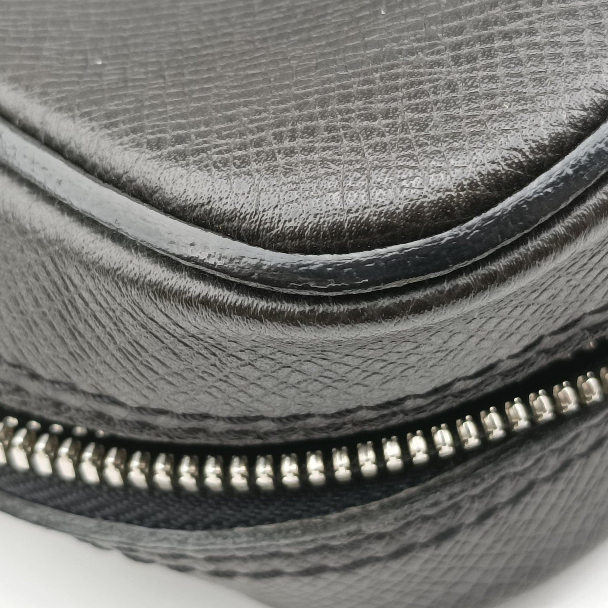 Pre-owned Louis Vuitton Porto Document Business PM Black Taiga M32952 handbag | stylenewstar