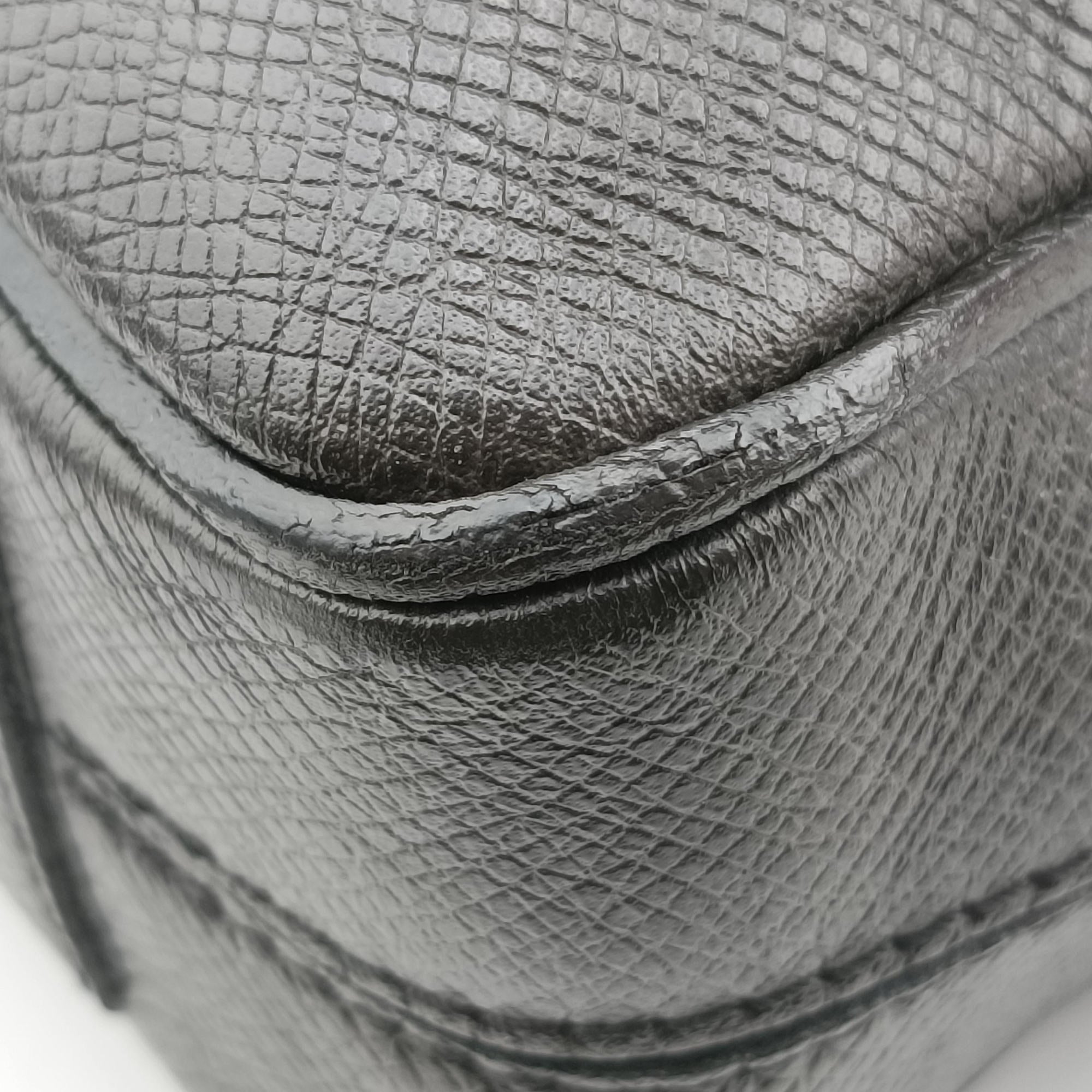 Pre-owned Louis Vuitton Porto Document Business PM Black Taiga M32952 handbag | stylenewstar