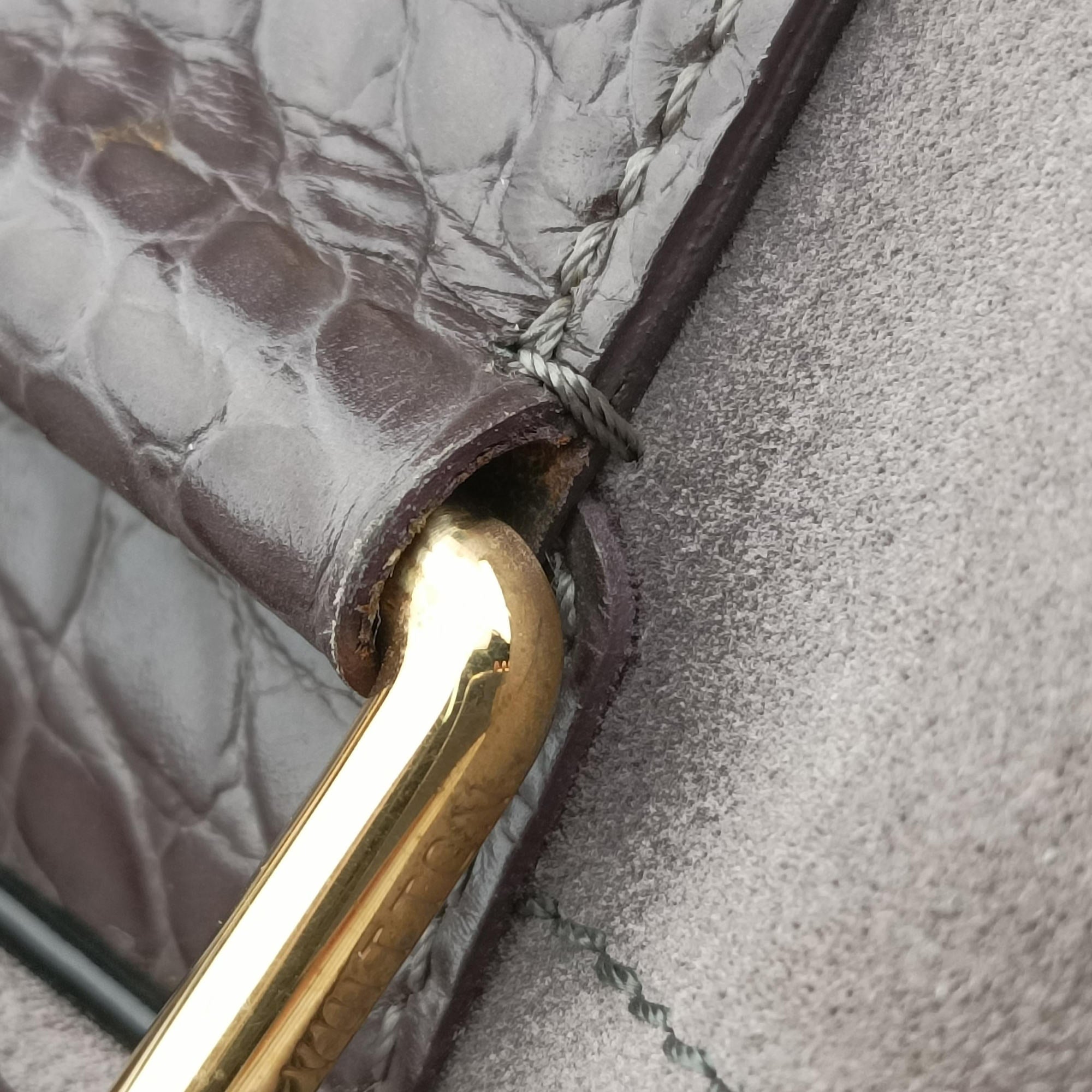 Vintage Louis Vuitton Havane Stamped Trunk Bowler Grey Suede× Leather M95237 handbag | stylenewstar