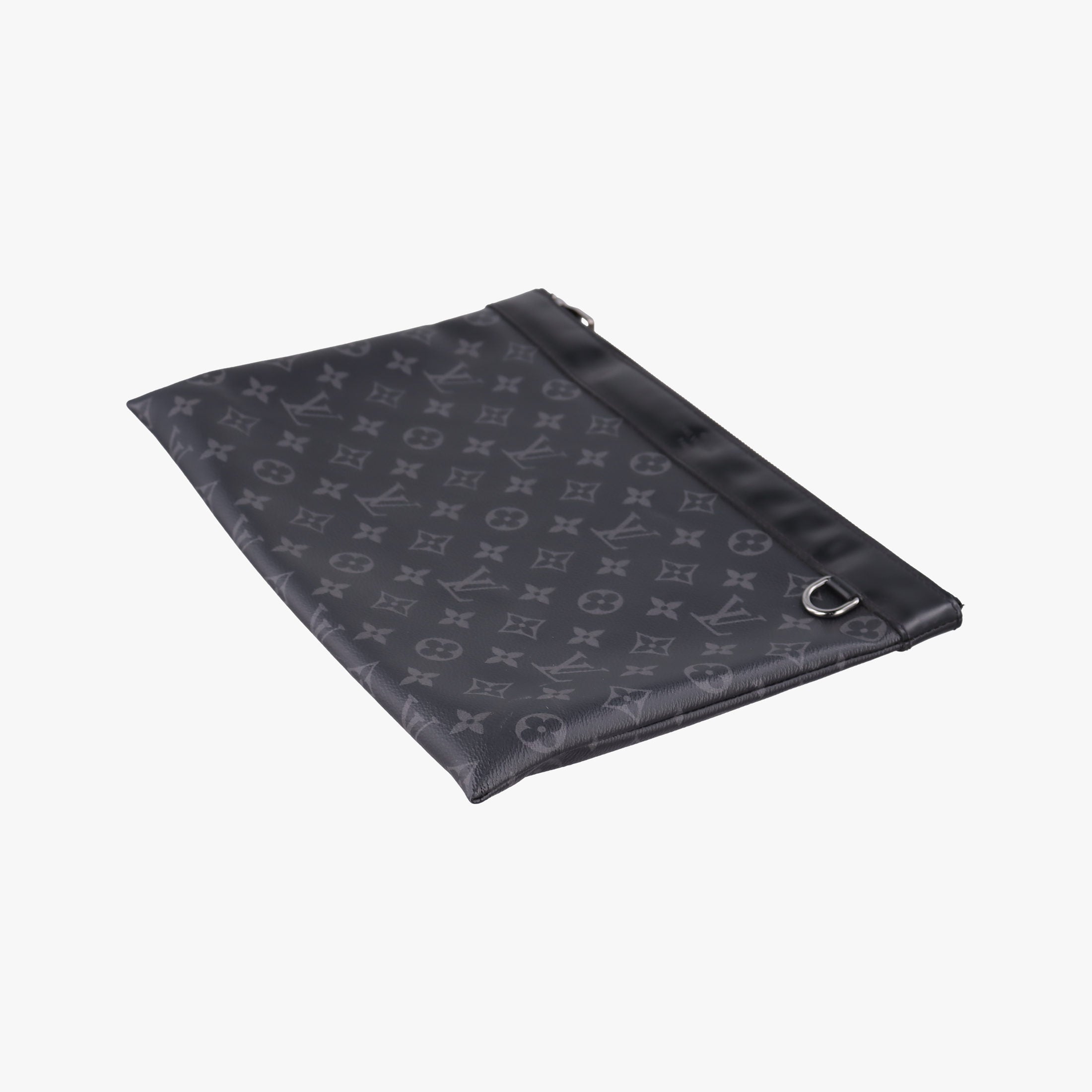 Secondhand Louis Vuitton Pochette Voyage MM Pacific Blue Monogram Eclipse PVC Coated Canvas M61692 clutchbag | stylenewstar