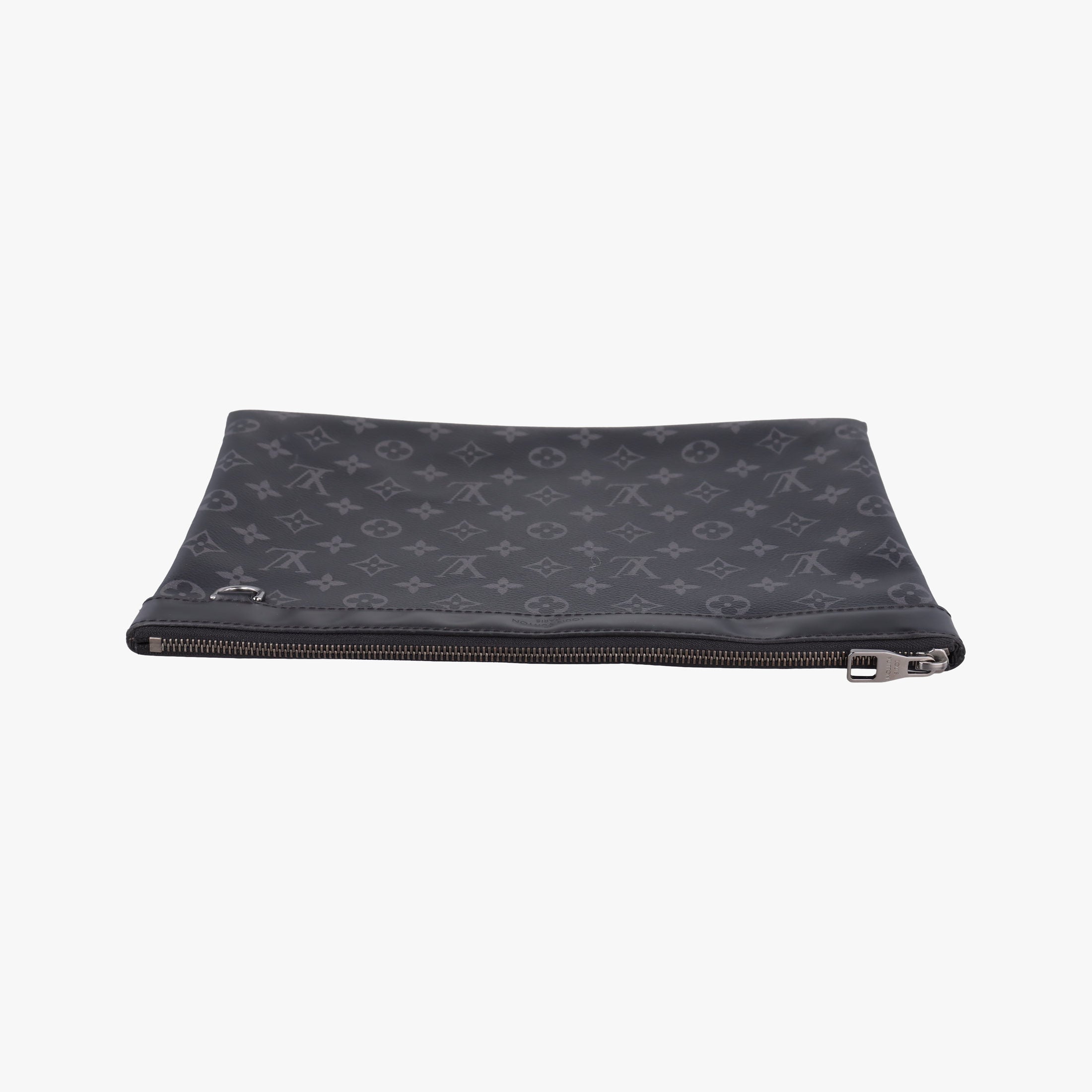 Secondhand Louis Vuitton Pochette Voyage MM Pacific Blue Monogram Eclipse PVC Coated Canvas M61692 clutchbag | stylenewstar