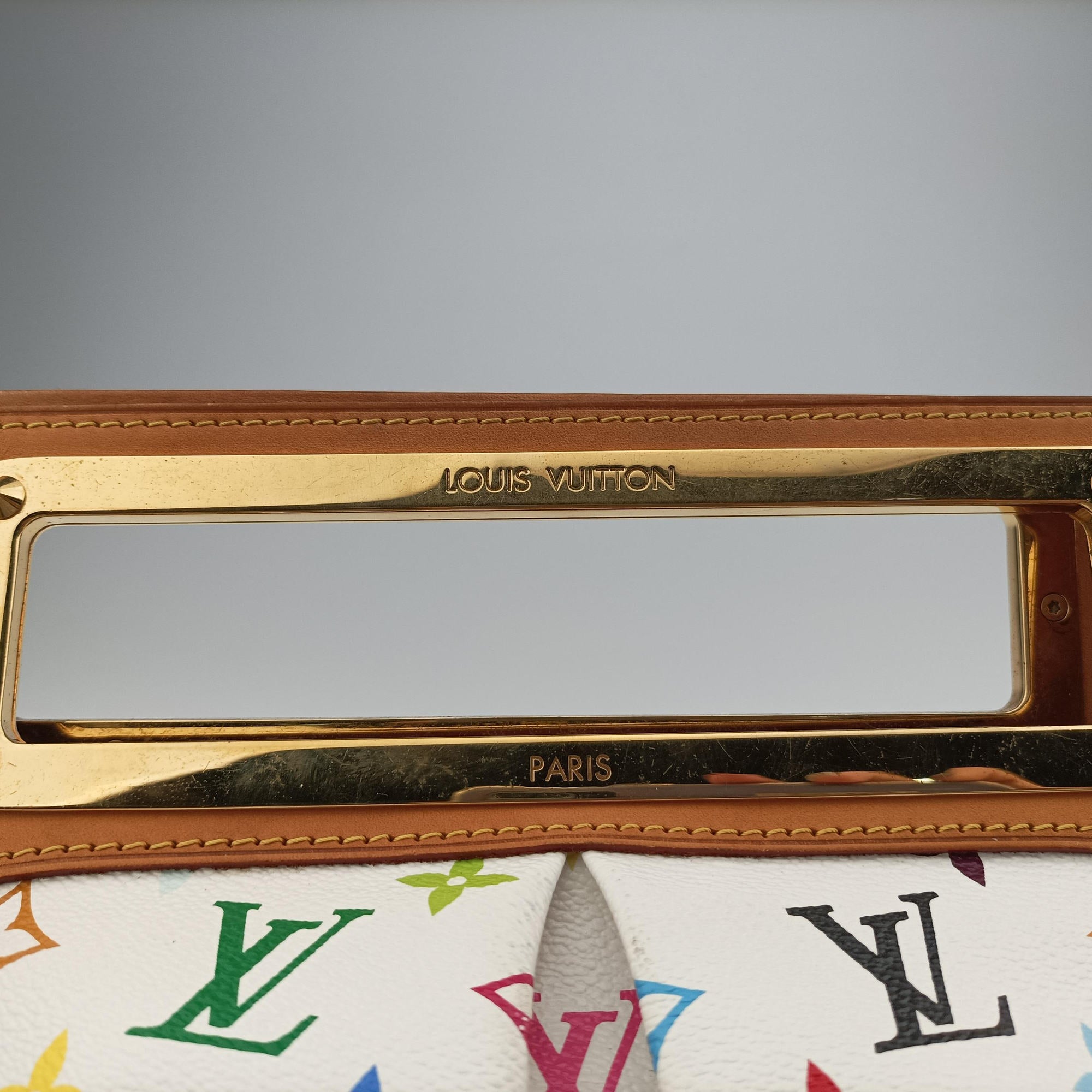 Pre-owned Louis Vuitton JUDY MM white Monogram Multicolor M40255 shoulderbag | stylenewstar