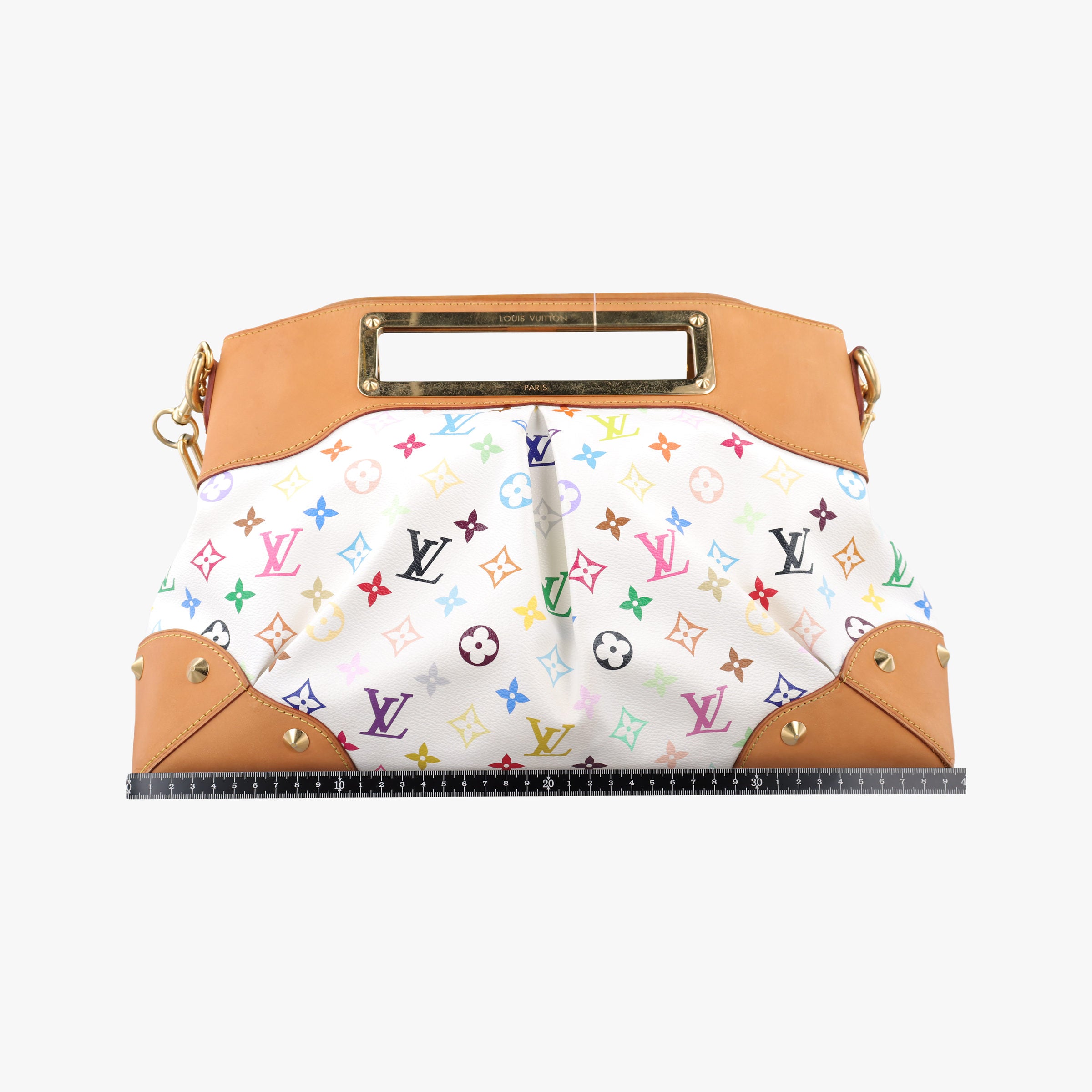Pre-owned Louis Vuitton JUDY MM white Monogram Multicolor M40255 shoulderbag | stylenewstar