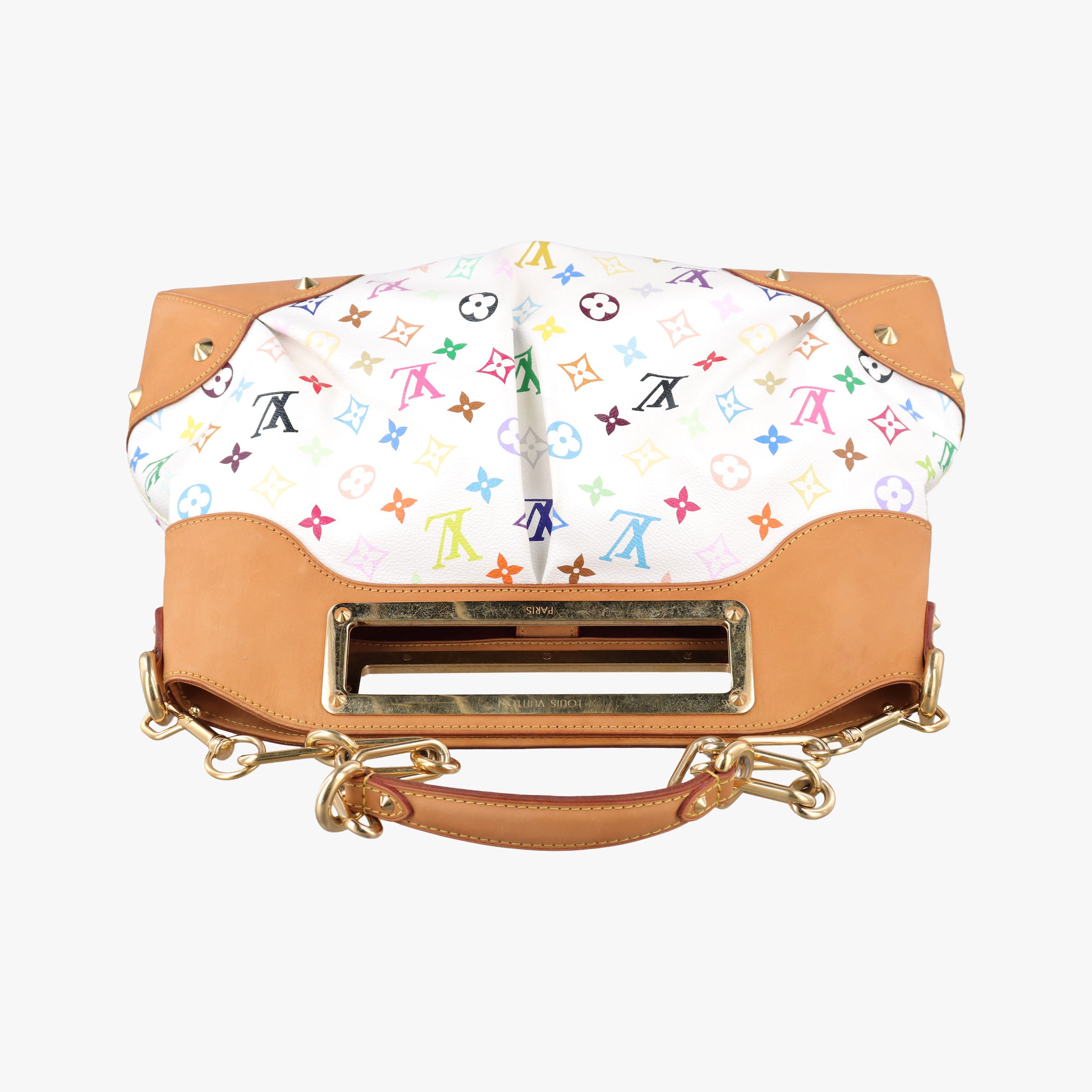 Pre-owned Louis Vuitton JUDY MM white Monogram Multicolor M40255 shoulderbag | stylenewstar