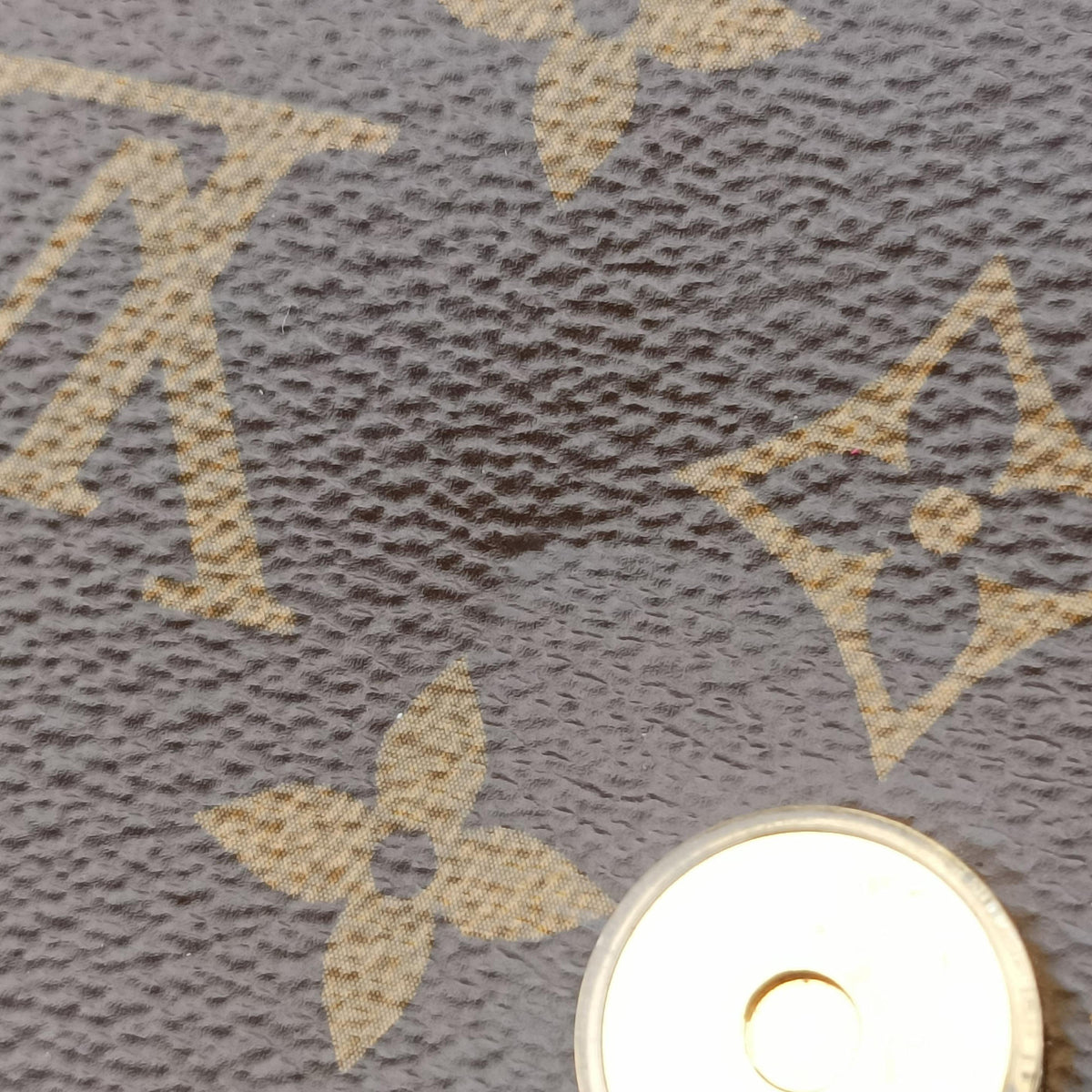 Secondhand Louis Vuitton Rocky BB Brown×black Monogram canvas×calf leather M44797 handbag | stylenewstar