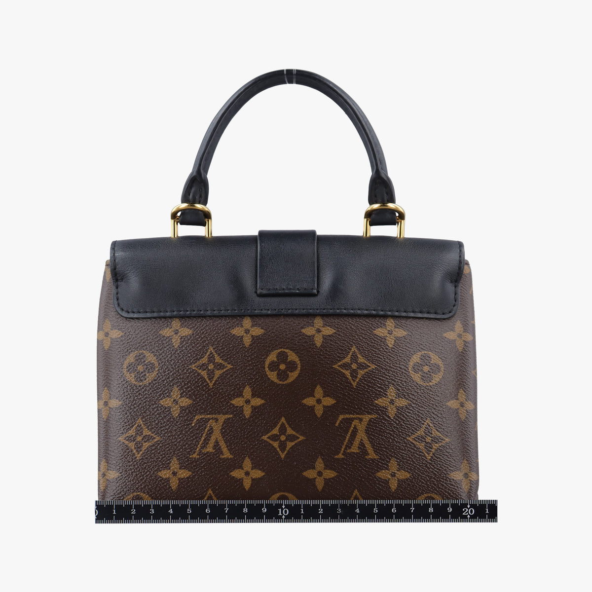 Secondhand Louis Vuitton Rocky BB Brown×black Monogram canvas×calf leather M44797 handbag | stylenewstar