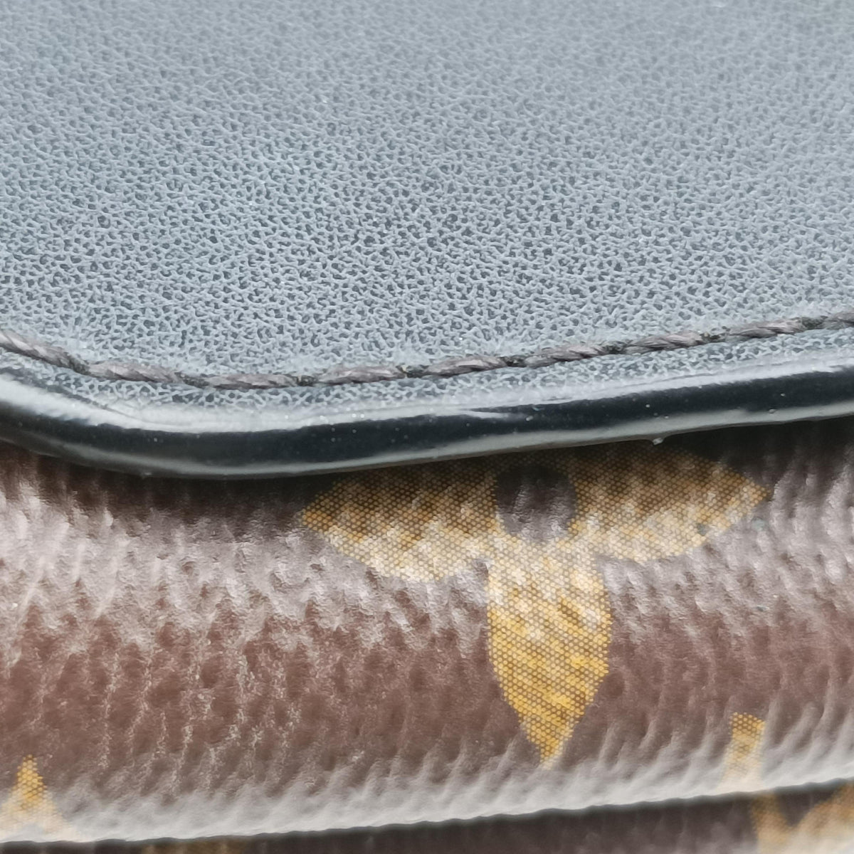 Secondhand Louis Vuitton Rocky BB Brown×black Monogram canvas×calf leather M44797 handbag | stylenewstar