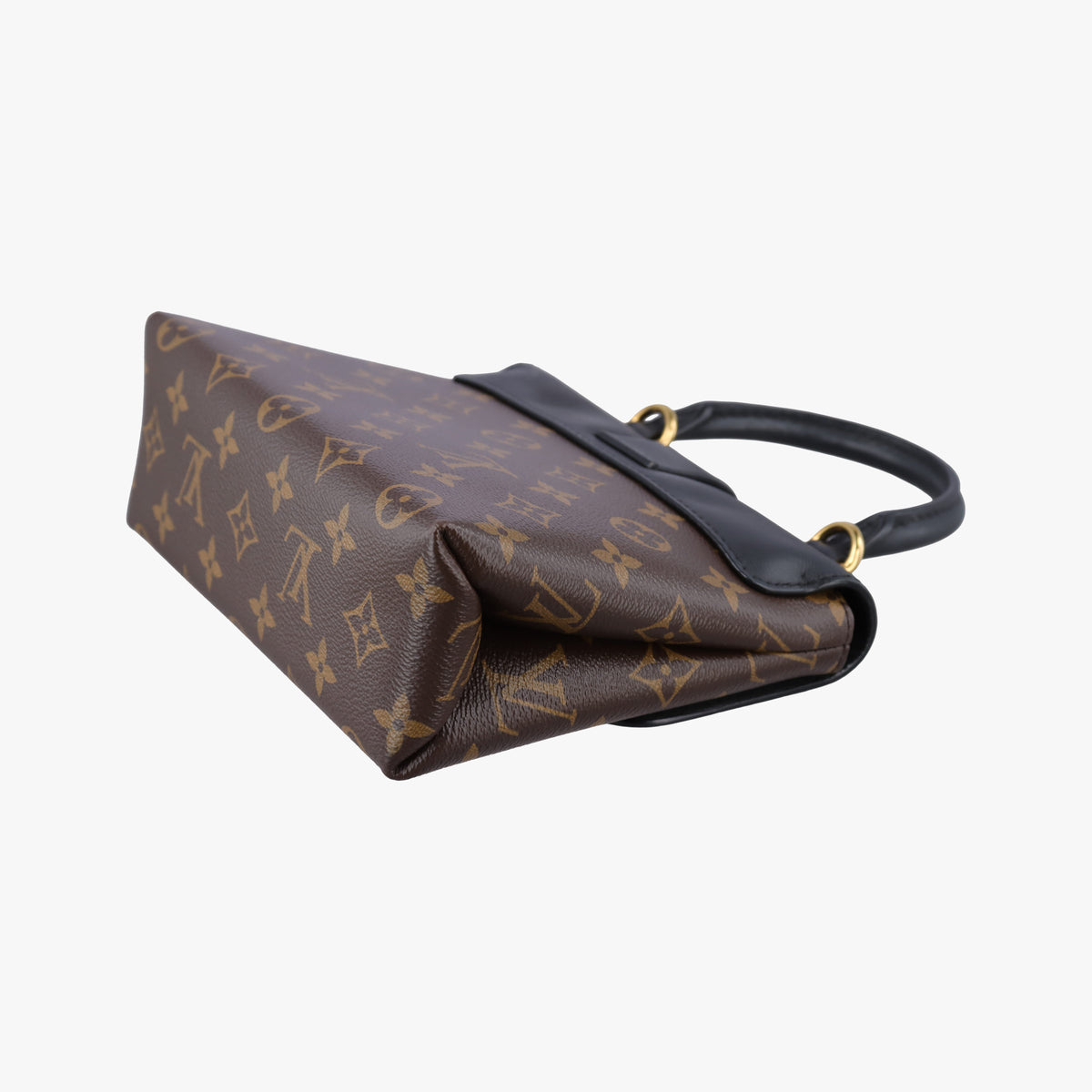 Secondhand Louis Vuitton Rocky BB Brown×black Monogram canvas×calf leather M44797 handbag | stylenewstar