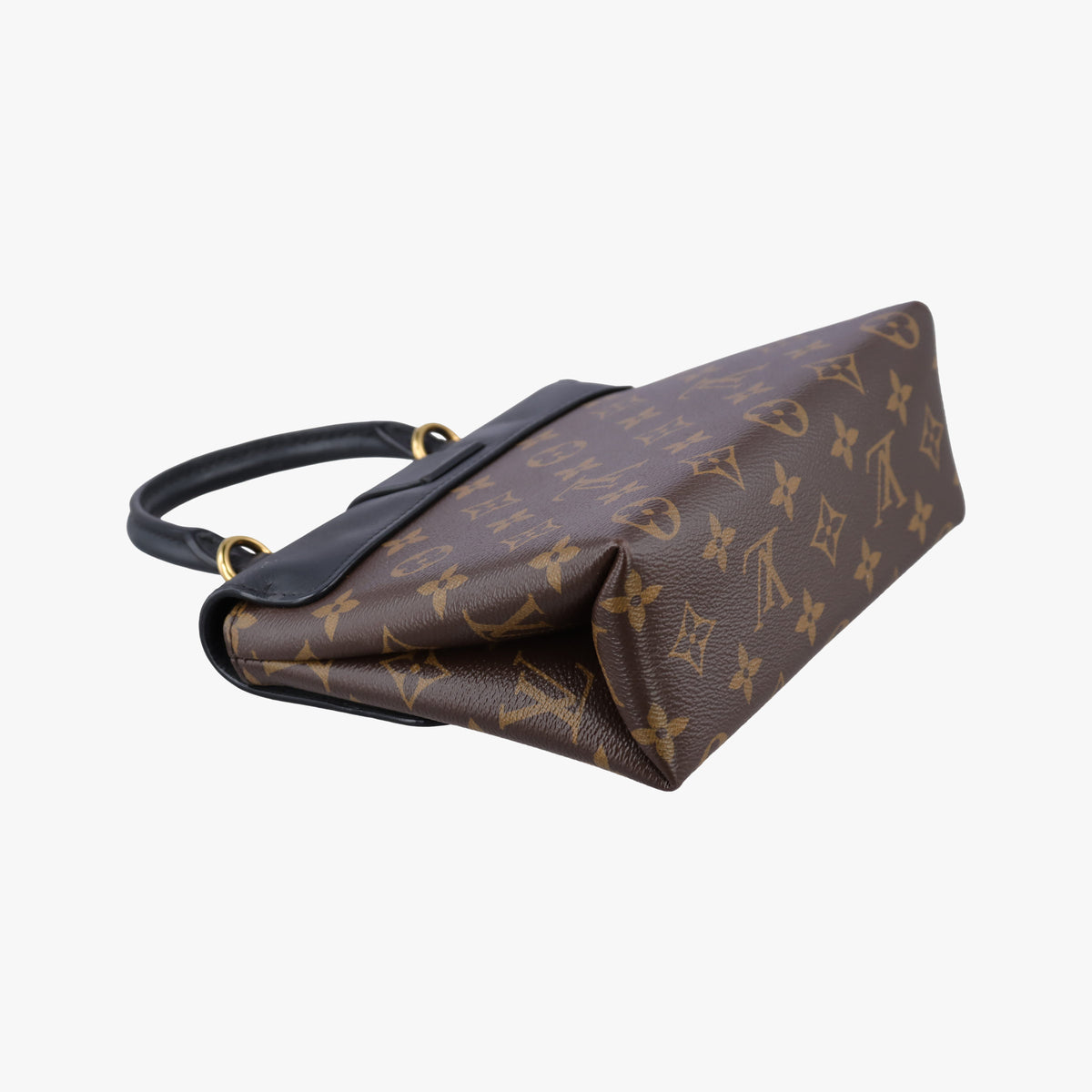 Secondhand Louis Vuitton Rocky BB Brown×black Monogram canvas×calf leather M44797 handbag | stylenewstar