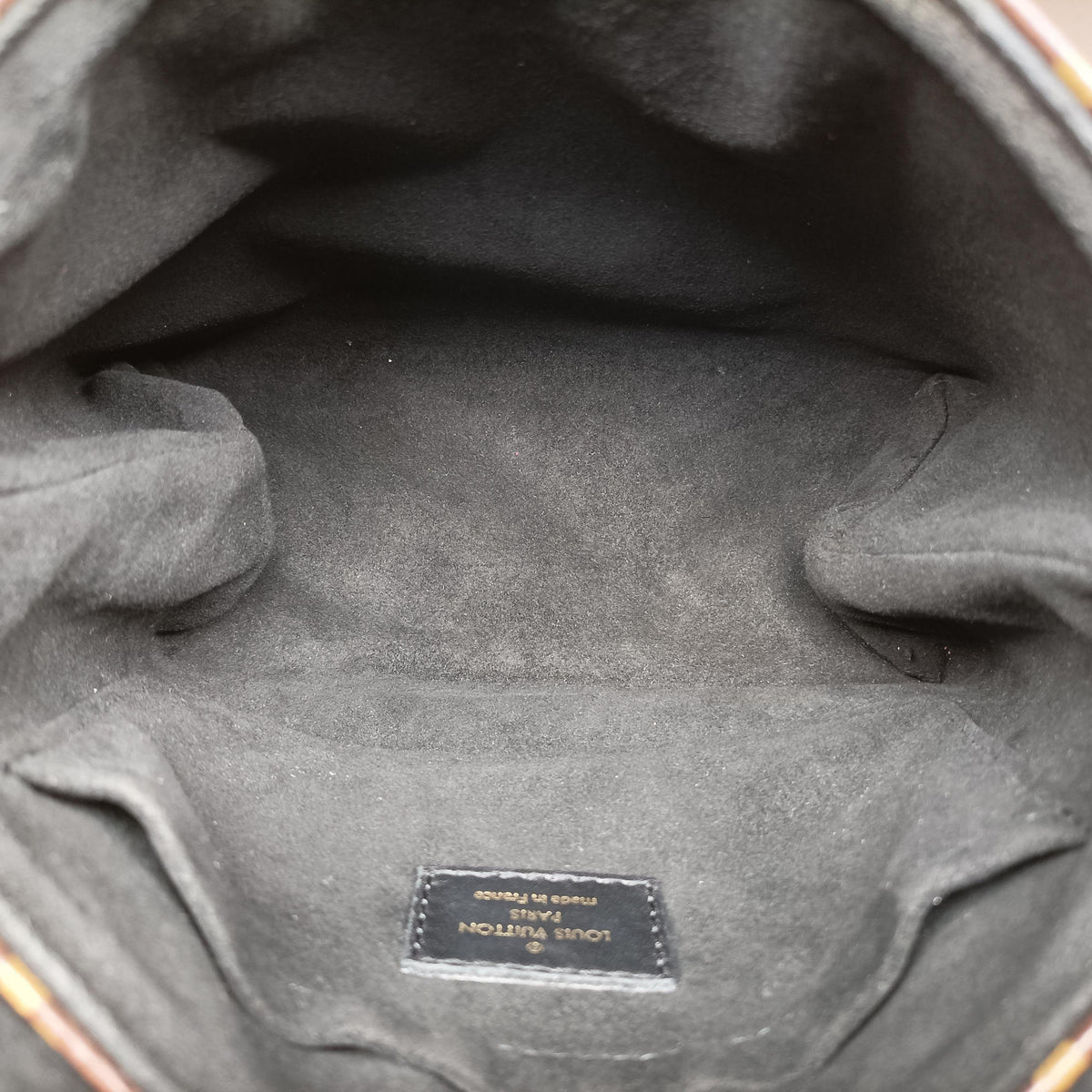 Secondhand Louis Vuitton Rocky BB Brown×black Monogram canvas×calf leather M44797 handbag | stylenewstar