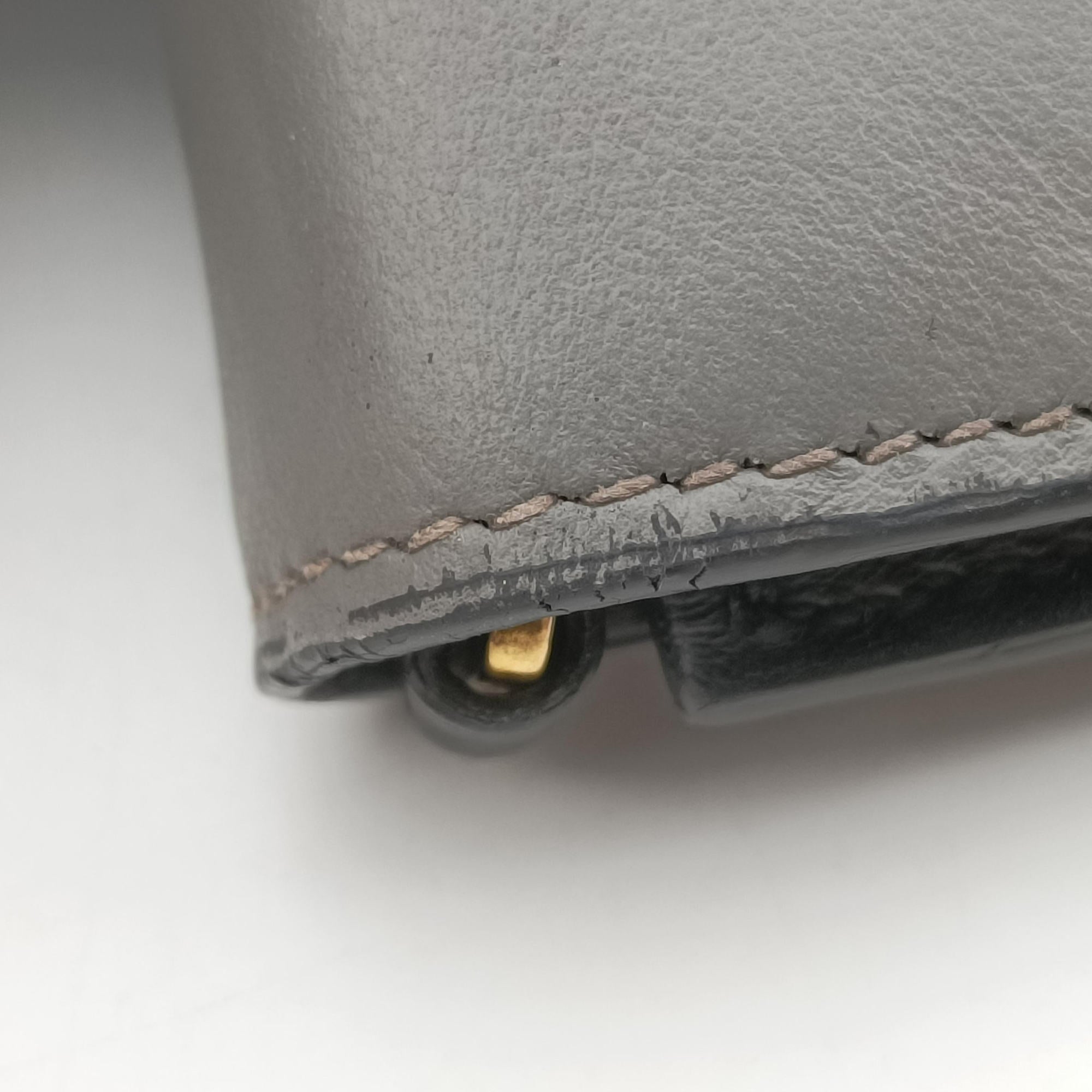 Pre-owned Prada Plex Ribbon black×green×grey Leather 1BD067 shoulderbag | stylenewstar
