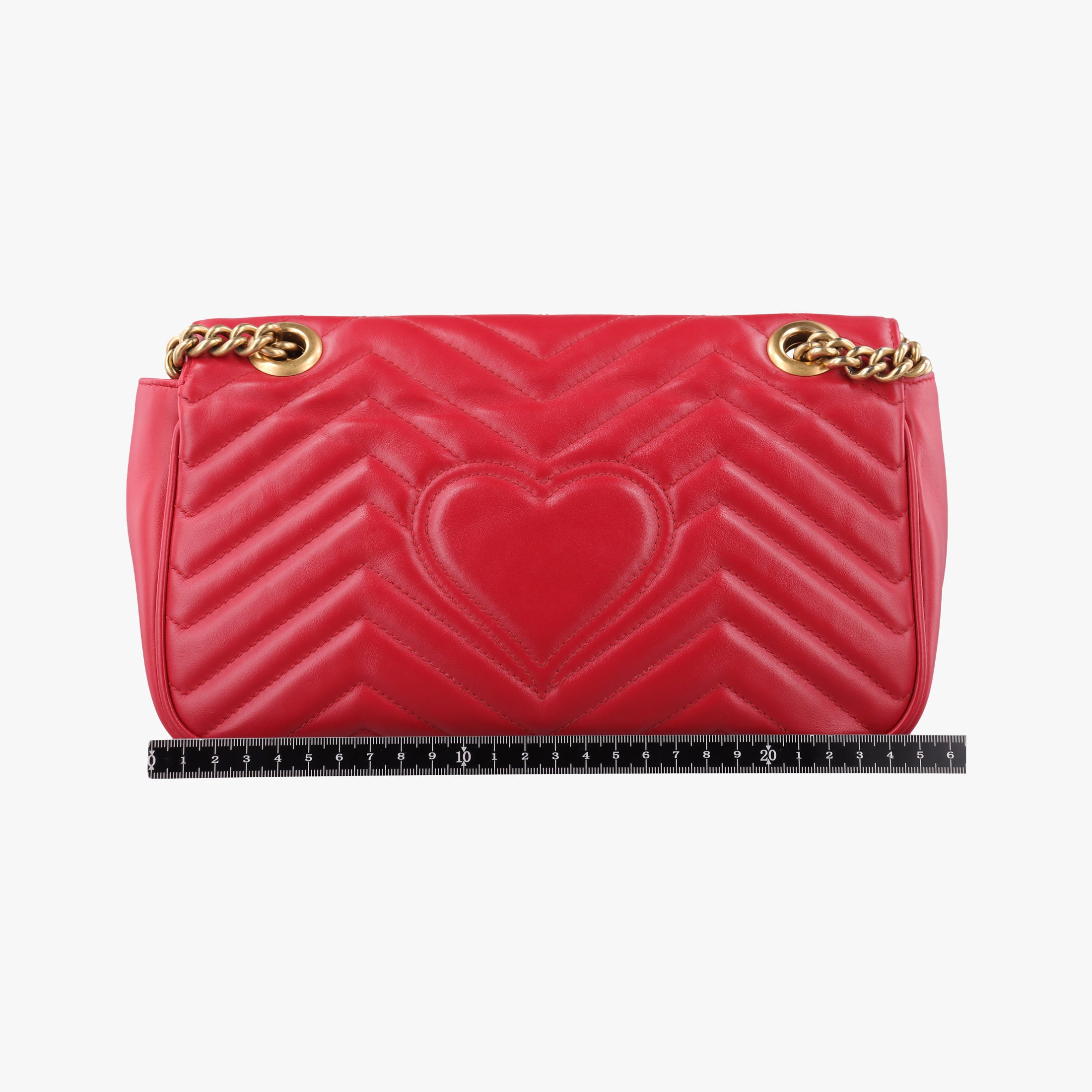 Secondhand Gucci GG Marmont Red Leather 443497 shoulderbag | stylenewstar
