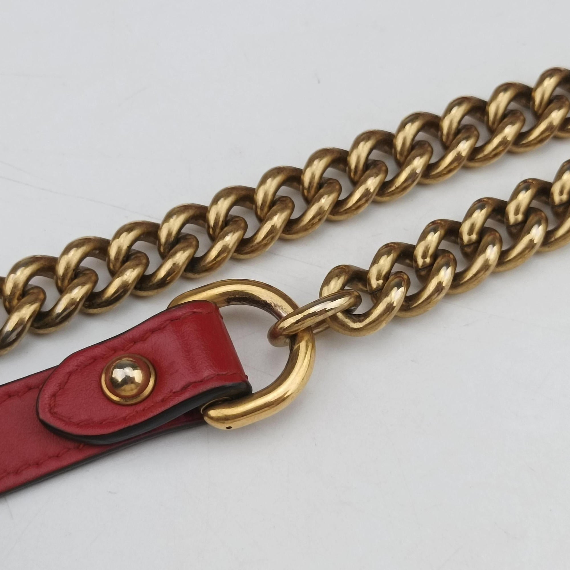 Secondhand Gucci GG Marmont Red Leather 443497 shoulderbag | stylenewstar