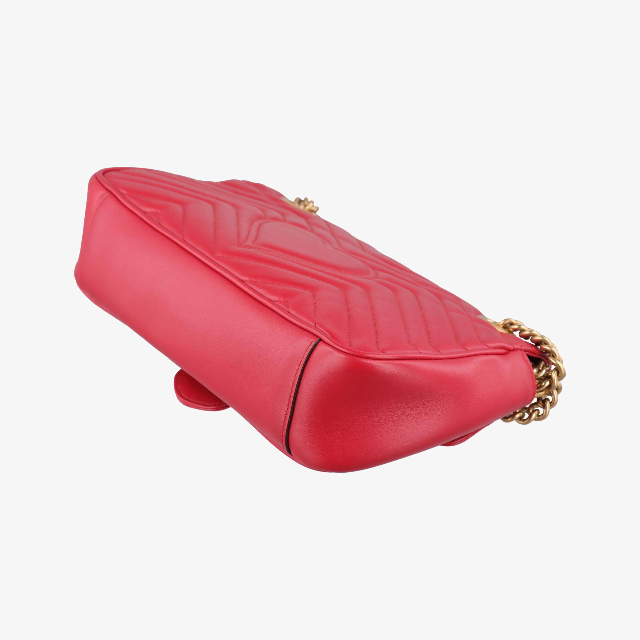 Secondhand Gucci GG Marmont Red Leather 443497 shoulderbag | stylenewstar