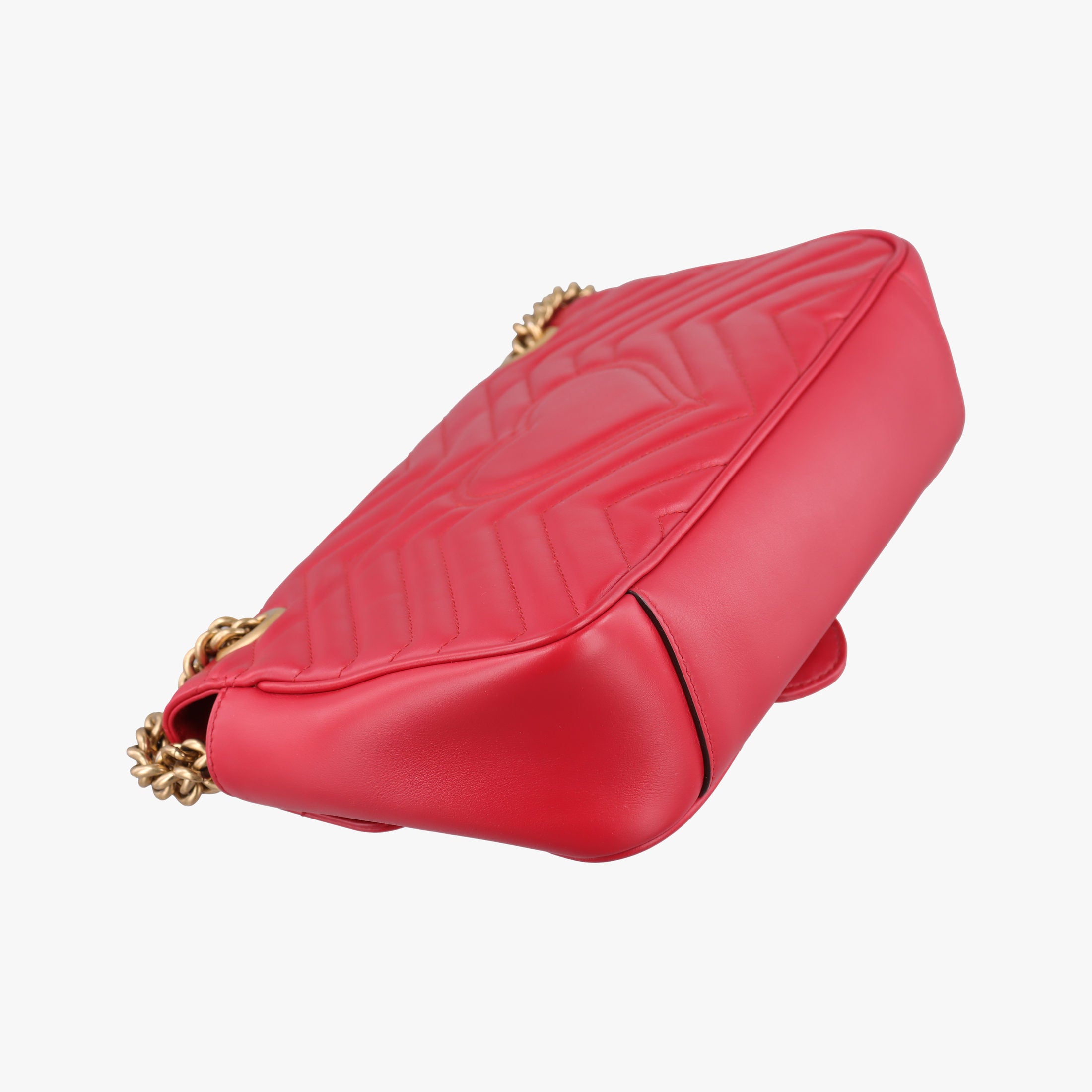 Secondhand Gucci GG Marmont Red Leather 443497 shoulderbag | stylenewstar