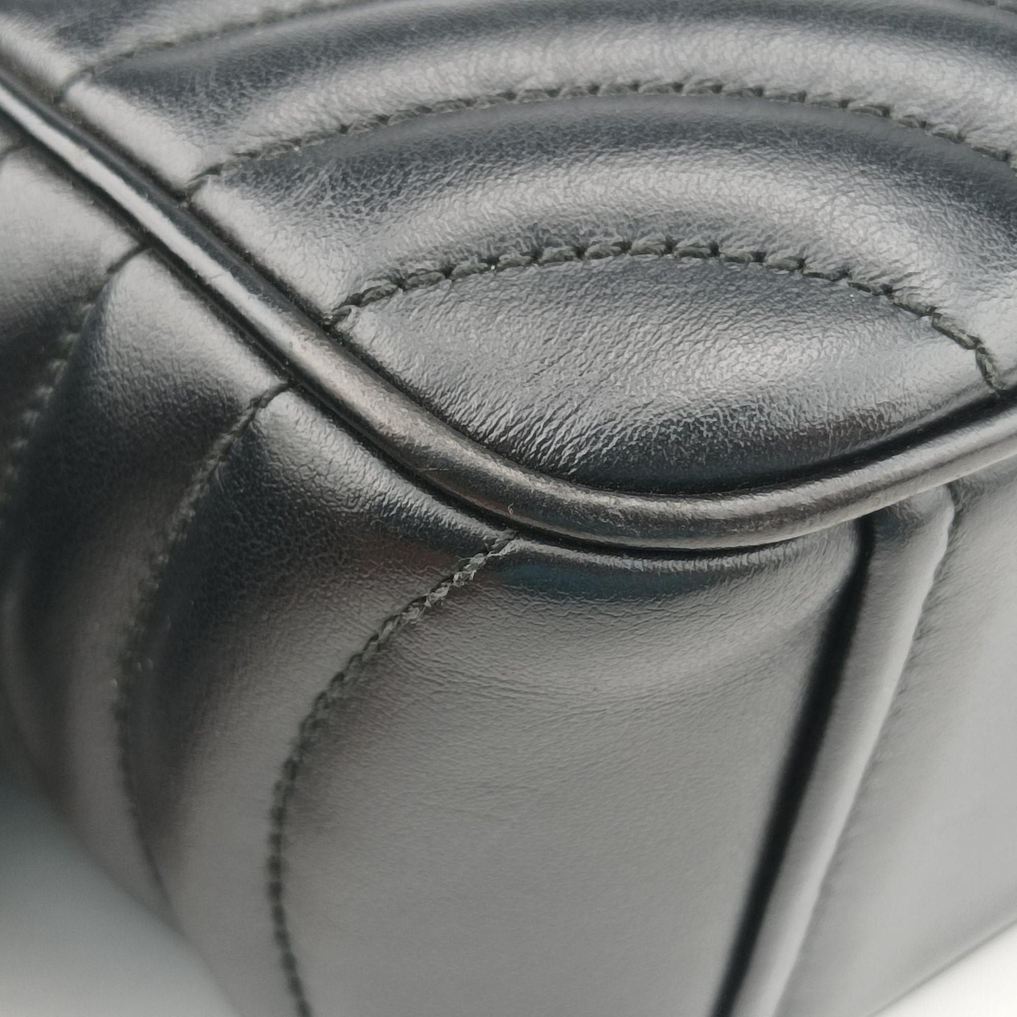 Pre-owned Prada Diagramme Black Leather 1BH083 shoulderbag | stylenewstar