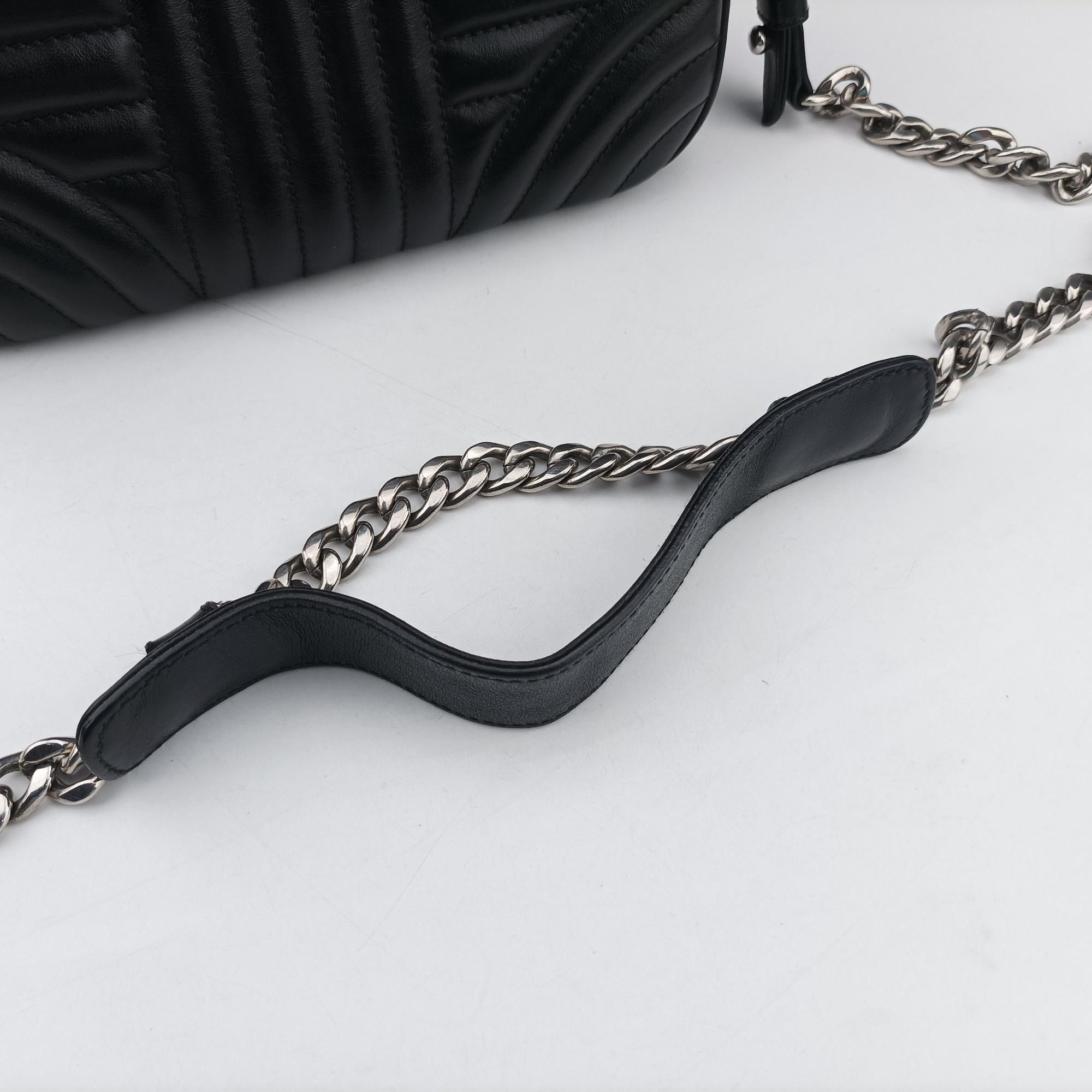 Pre-owned Prada Diagramme Black Leather 1BH083 shoulderbag | stylenewstar