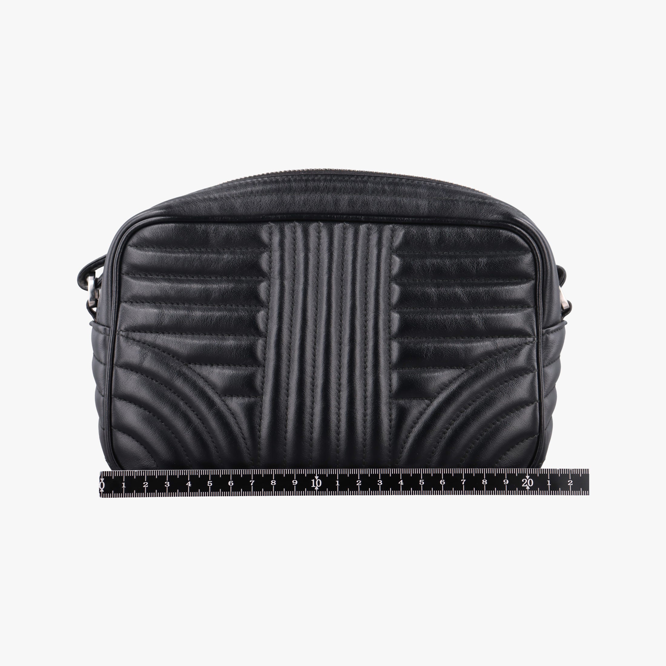 Pre-owned Prada Diagramme Black Leather 1BH083 shoulderbag | stylenewstar