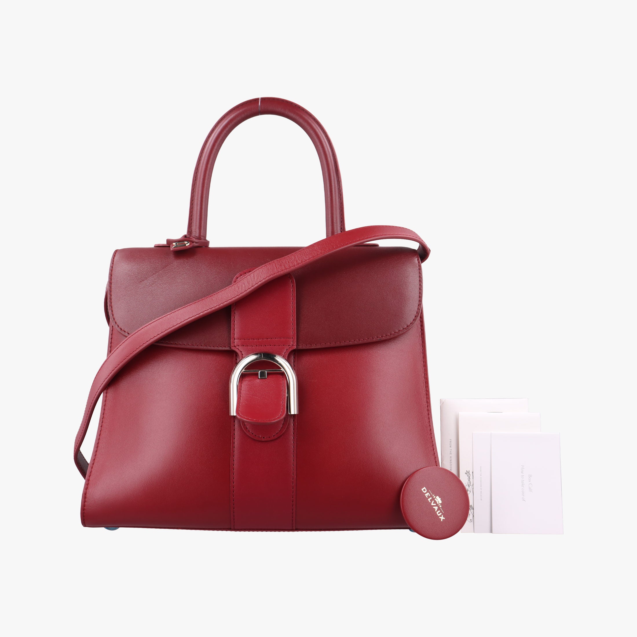 Vintage Delvaux Brillon MM Bordeaux leather  shoulderbag | stylenewstar