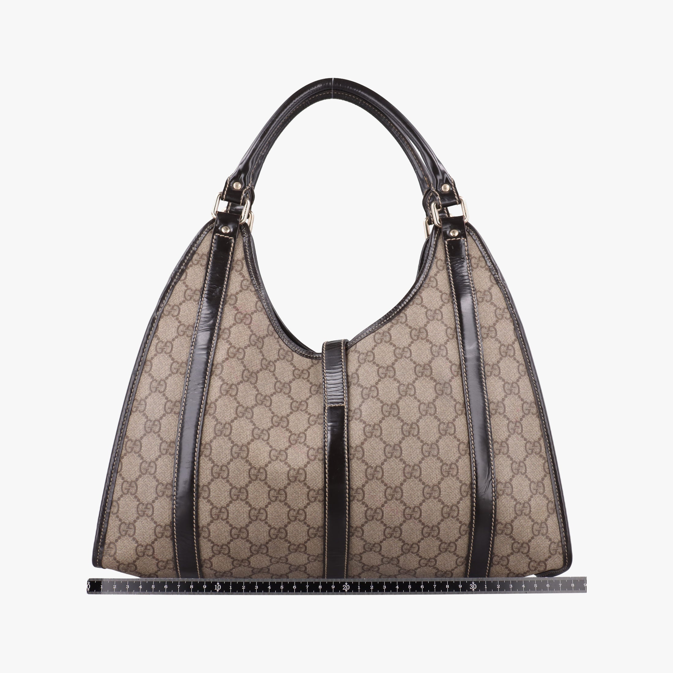 Pre-owned Gucci New Jackie Brown PVC coated canvas × leather 203494 handbag | stylenewstar