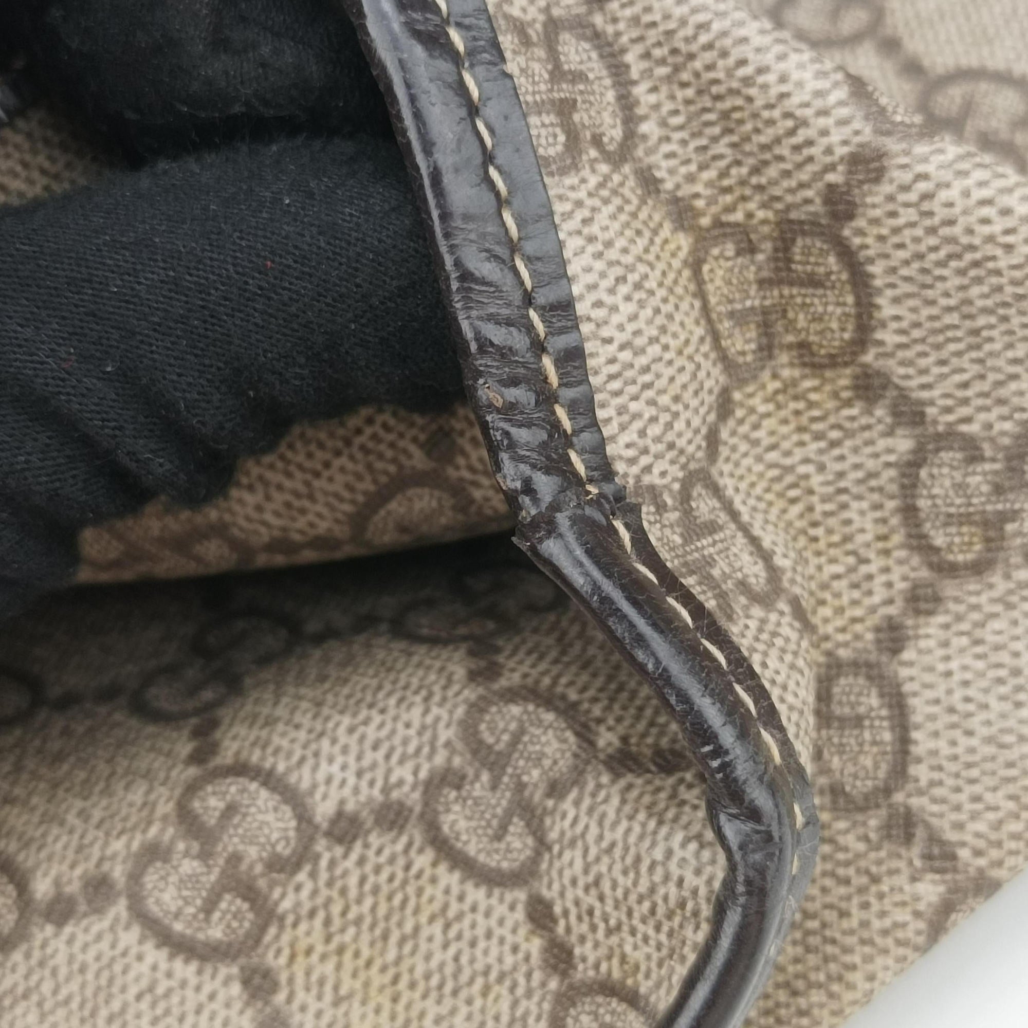 Pre-owned Gucci New Jackie Brown PVC coated canvas × leather 203494 handbag | stylenewstar