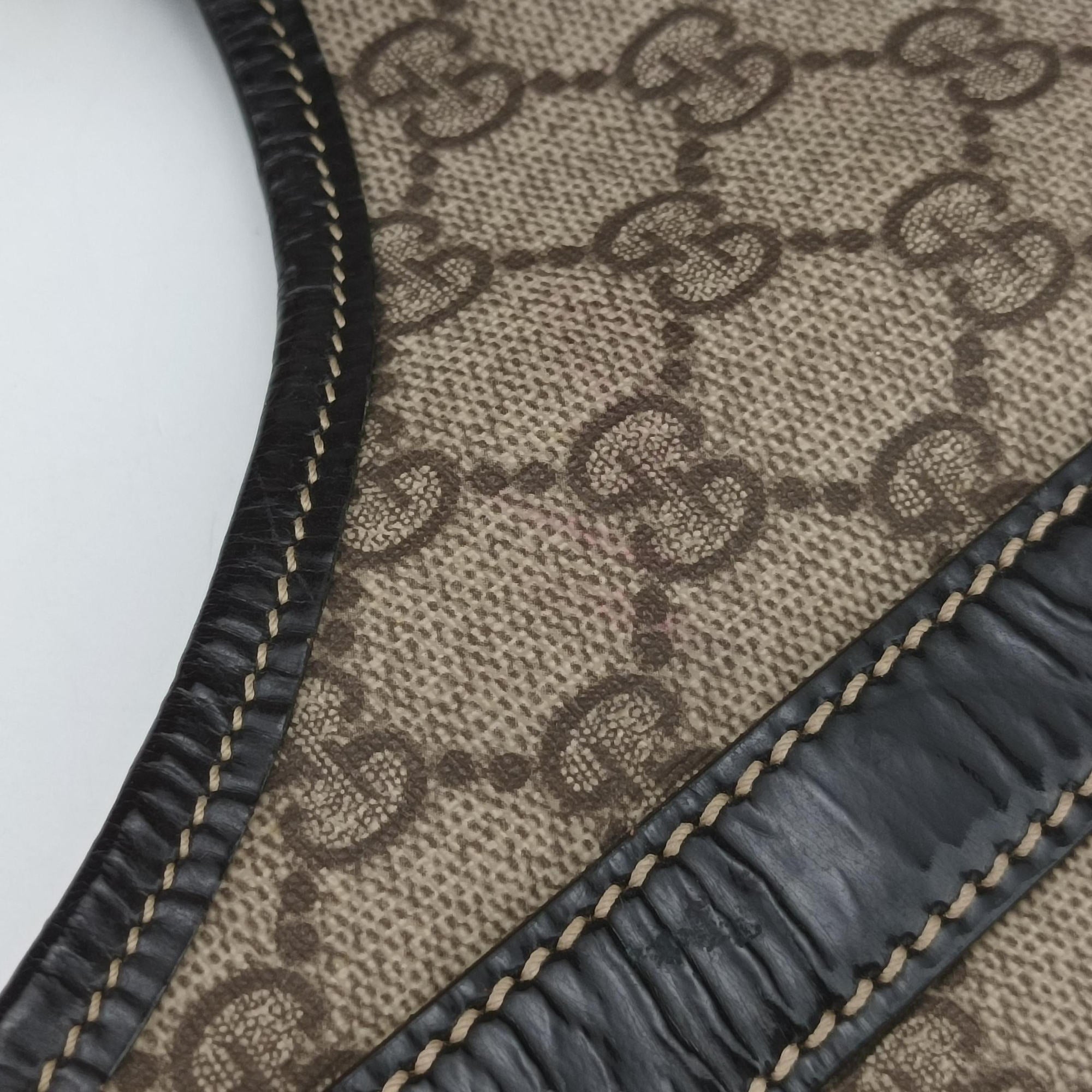 Pre-owned Gucci New Jackie Brown PVC coated canvas × leather 203494 handbag | stylenewstar