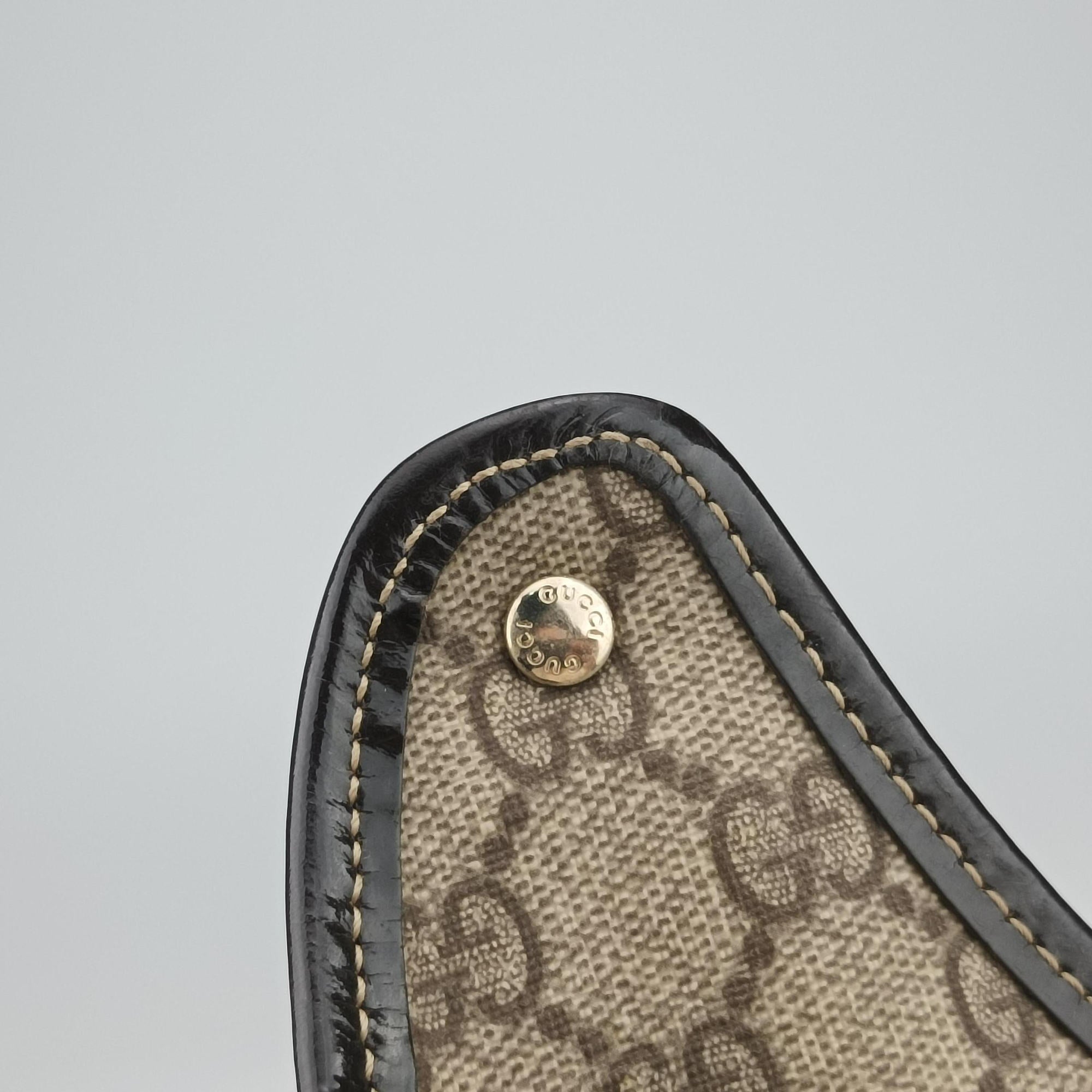 Pre-owned Gucci New Jackie Brown PVC coated canvas × leather 203494 handbag | stylenewstar