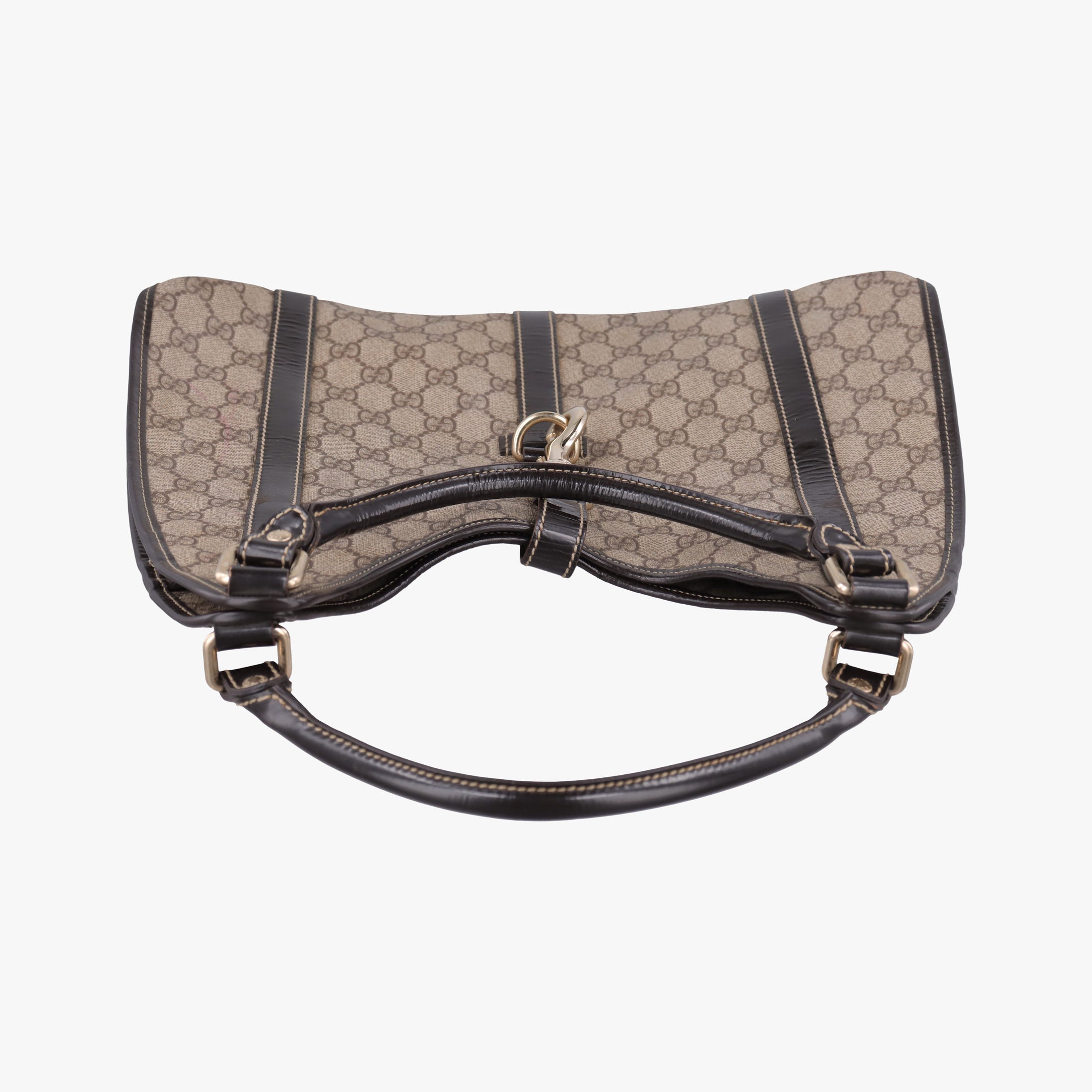 Pre-owned Gucci New Jackie Brown PVC coated canvas × leather 203494 handbag | stylenewstar
