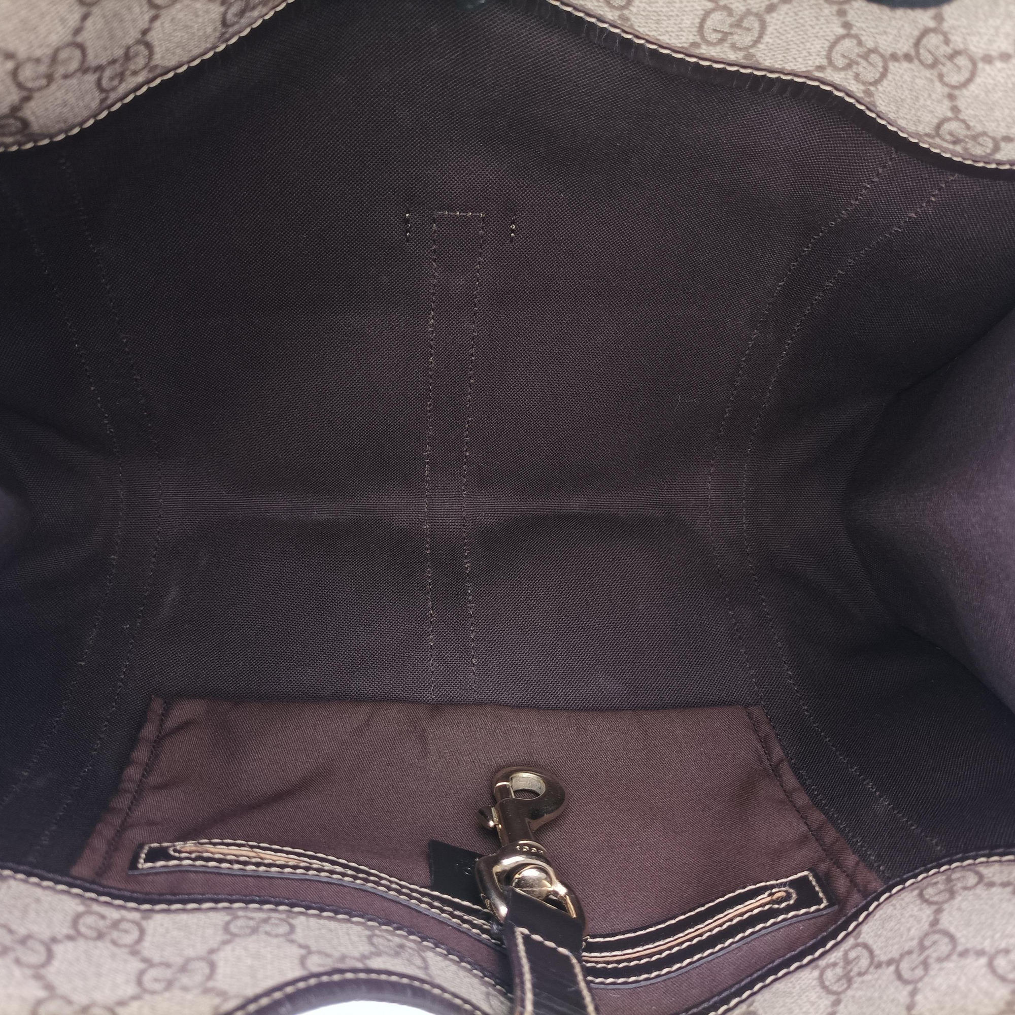 Pre-owned Gucci New Jackie Brown PVC coated canvas × leather 203494 handbag | stylenewstar