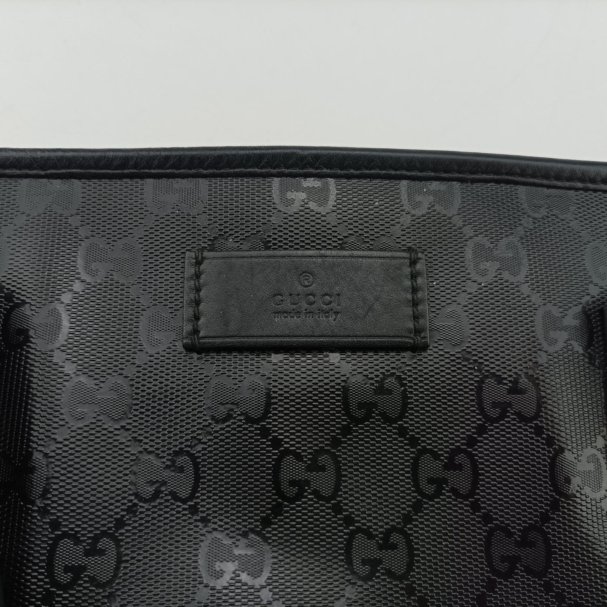 Pre-owned Gucci GG Imprime Black PVC coated canvas×Leather 211137 handbag | stylenewstar