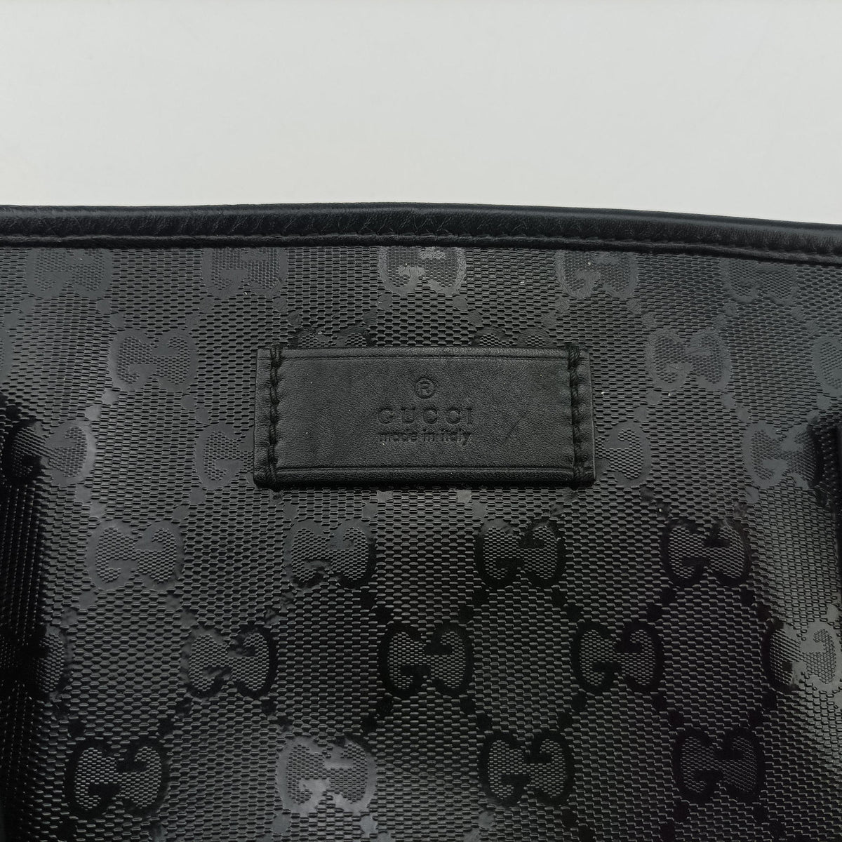 Pre-owned Gucci GG Imprime Black PVC coated canvas×Leather 211137 handbag | stylenewstar