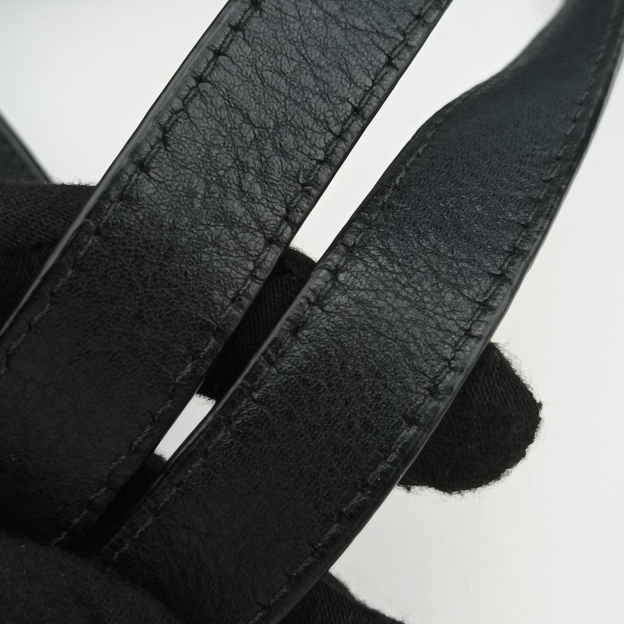 Pre-owned Gucci GG Imprime Black PVC coated canvas×Leather 211137 handbag | stylenewstar