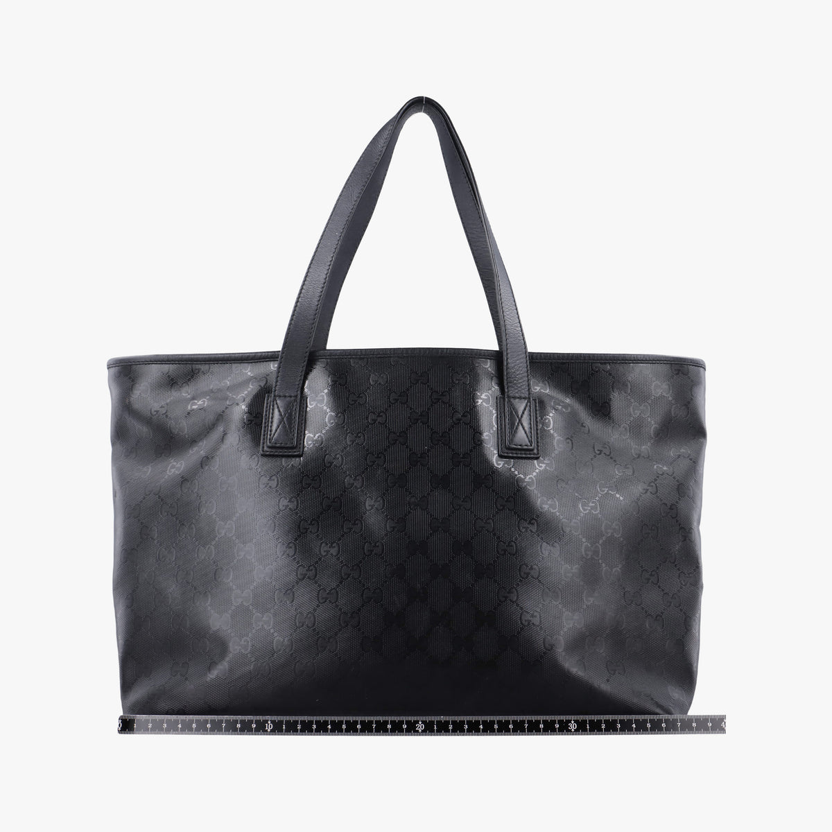 Pre-owned Gucci GG Imprime Black PVC coated canvas×Leather 211137 handbag | stylenewstar