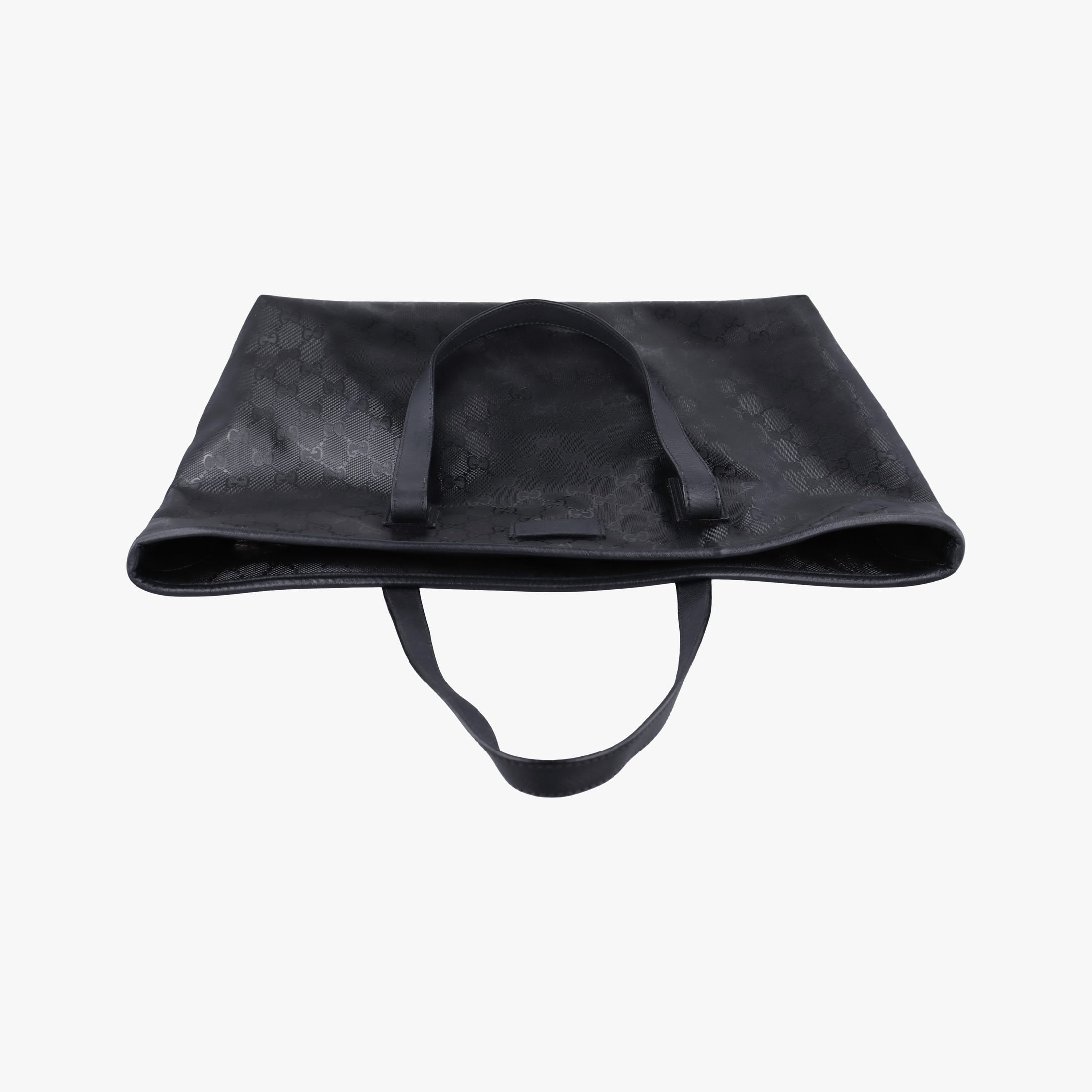 Pre-owned Gucci GG Imprime Black PVC coated canvas×Leather 211137 handbag | stylenewstar