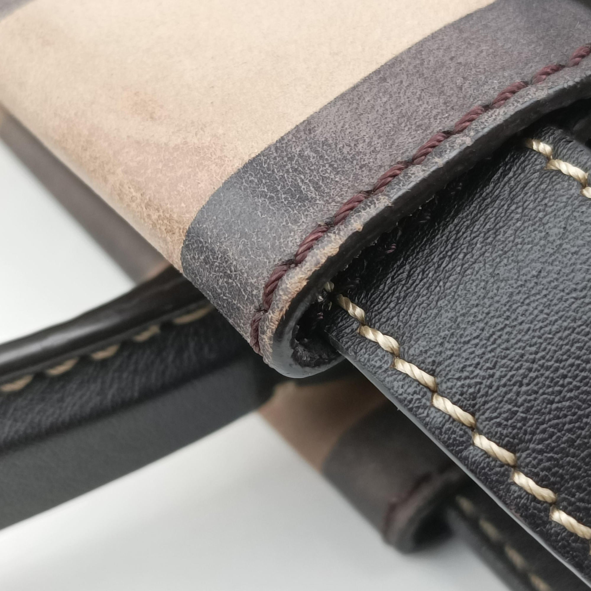 Pre-owned Fendi PEEKABOO Tobacco Brown × Black Nubuck Leather × Smooth Leather 8BN290 handbag | stylenewstar