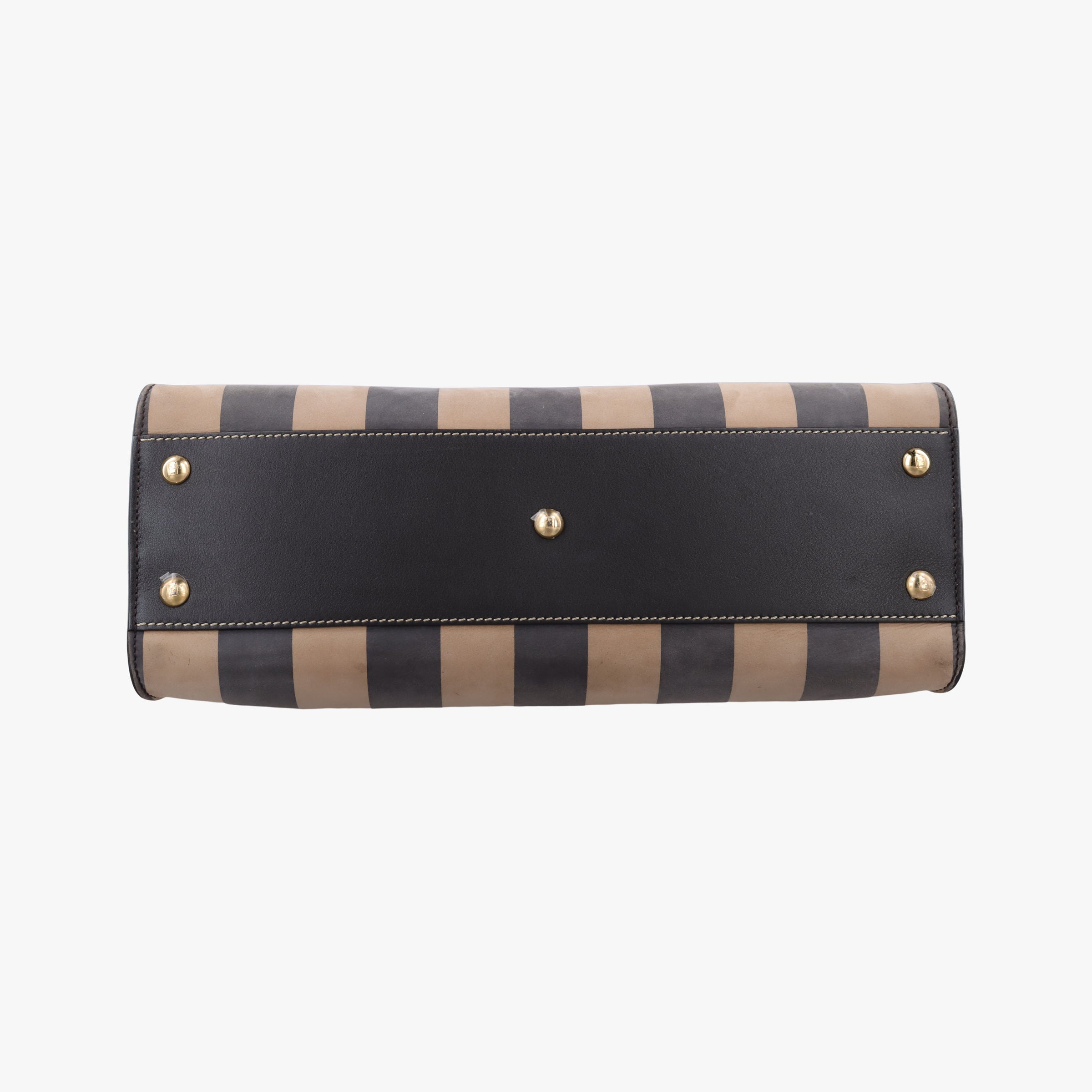 Pre-owned Fendi PEEKABOO Tobacco Brown × Black Nubuck Leather × Smooth Leather 8BN290 handbag | stylenewstar