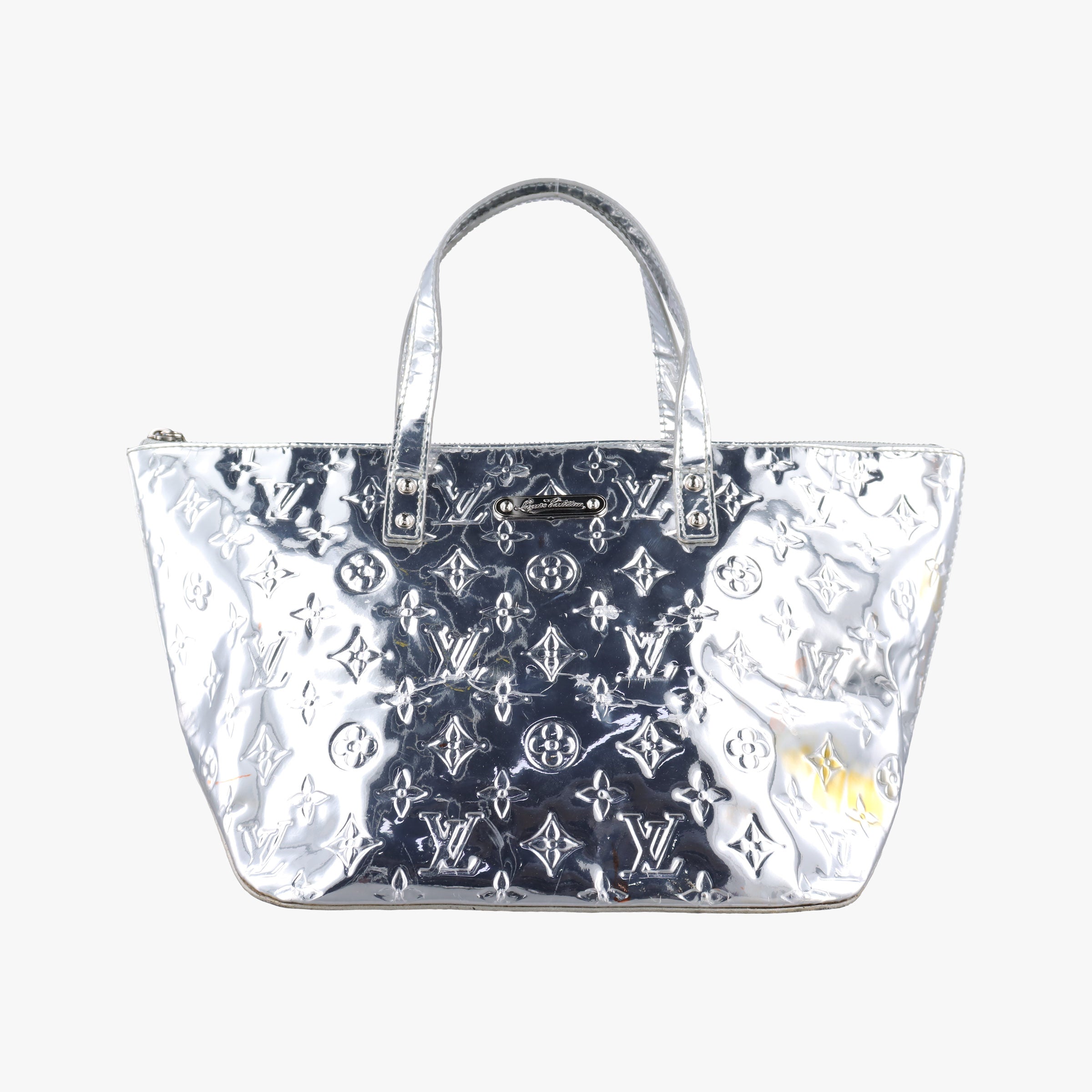Pre-owned Louis Vuitton Bellevue PM Silver Monogram Miroir M95759 handbag | stylenewstar