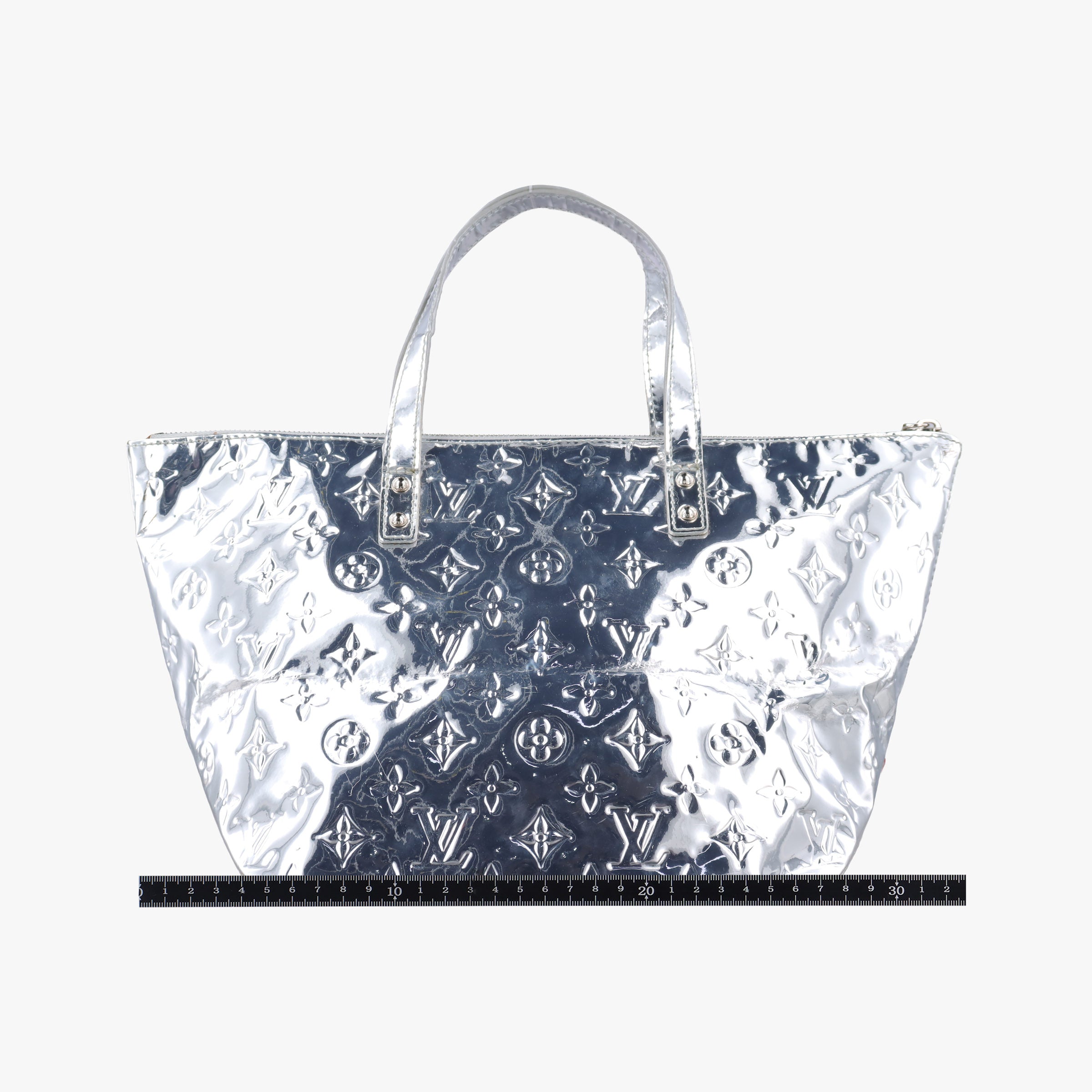 Pre-owned Louis Vuitton Bellevue PM Silver Monogram Miroir M95759 handbag | stylenewstar