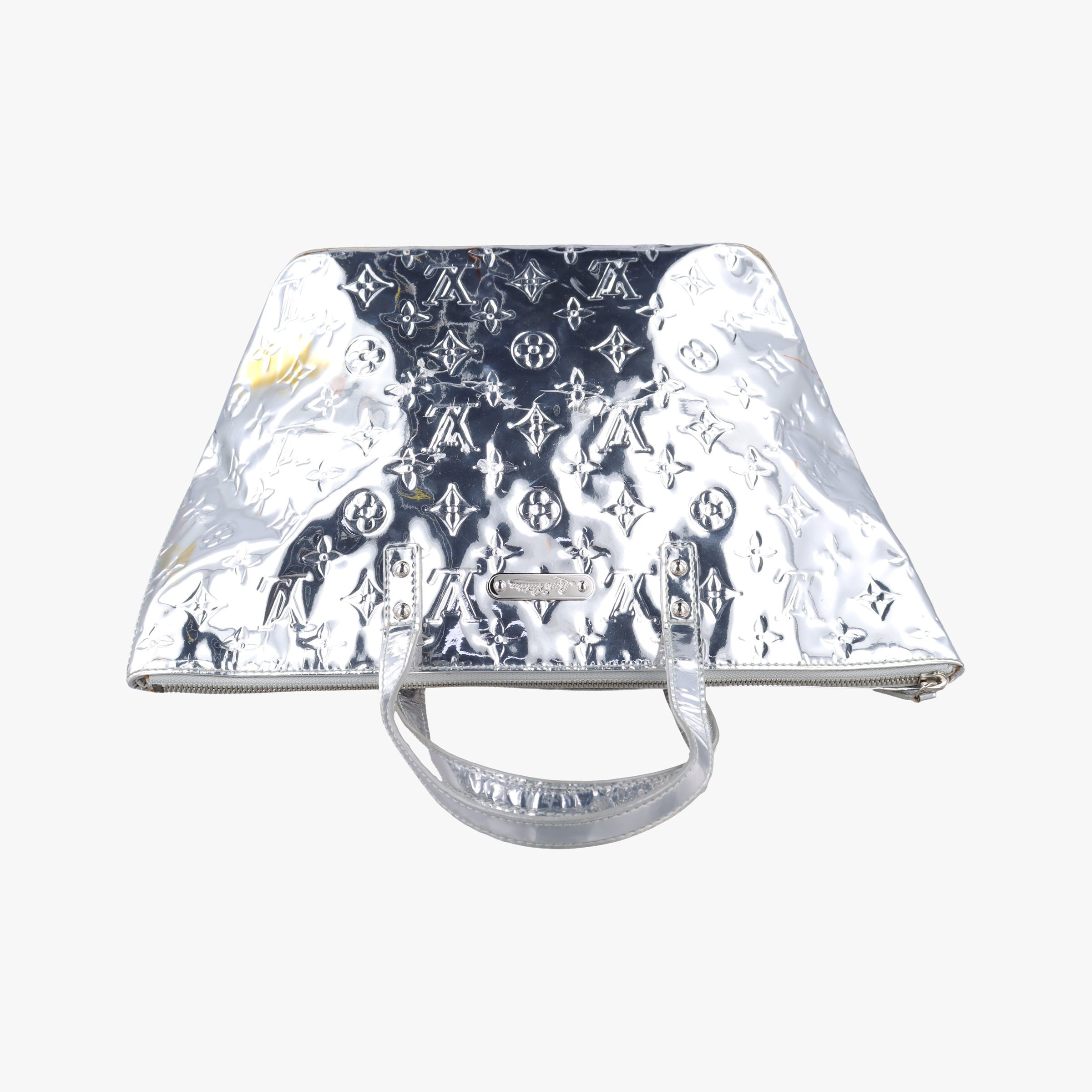 Pre-owned Louis Vuitton Bellevue PM Silver Monogram Miroir M95759 handbag | stylenewstar