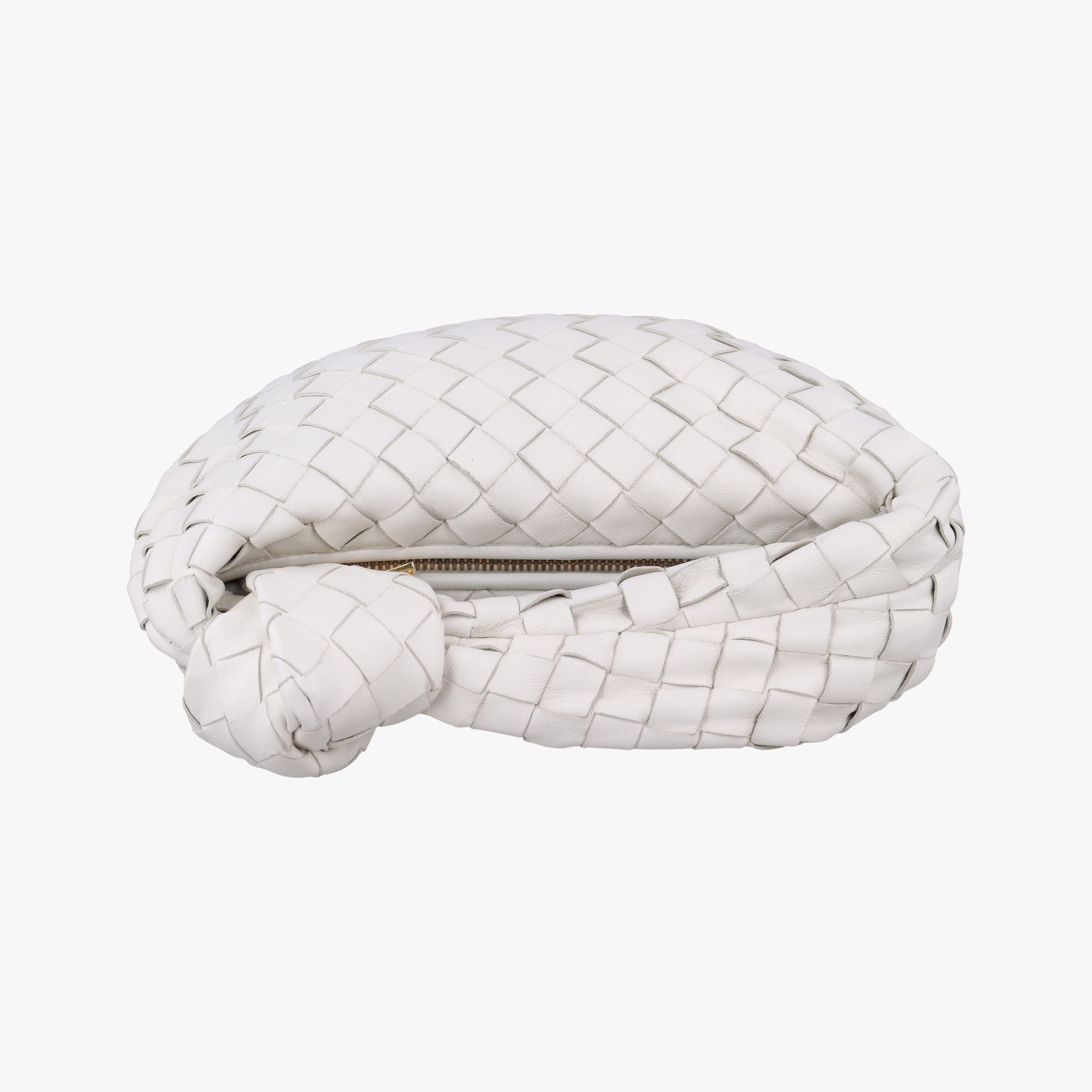 Pre-owned Bottega Veneta The Jodie White patent  handbag | stylenewstar