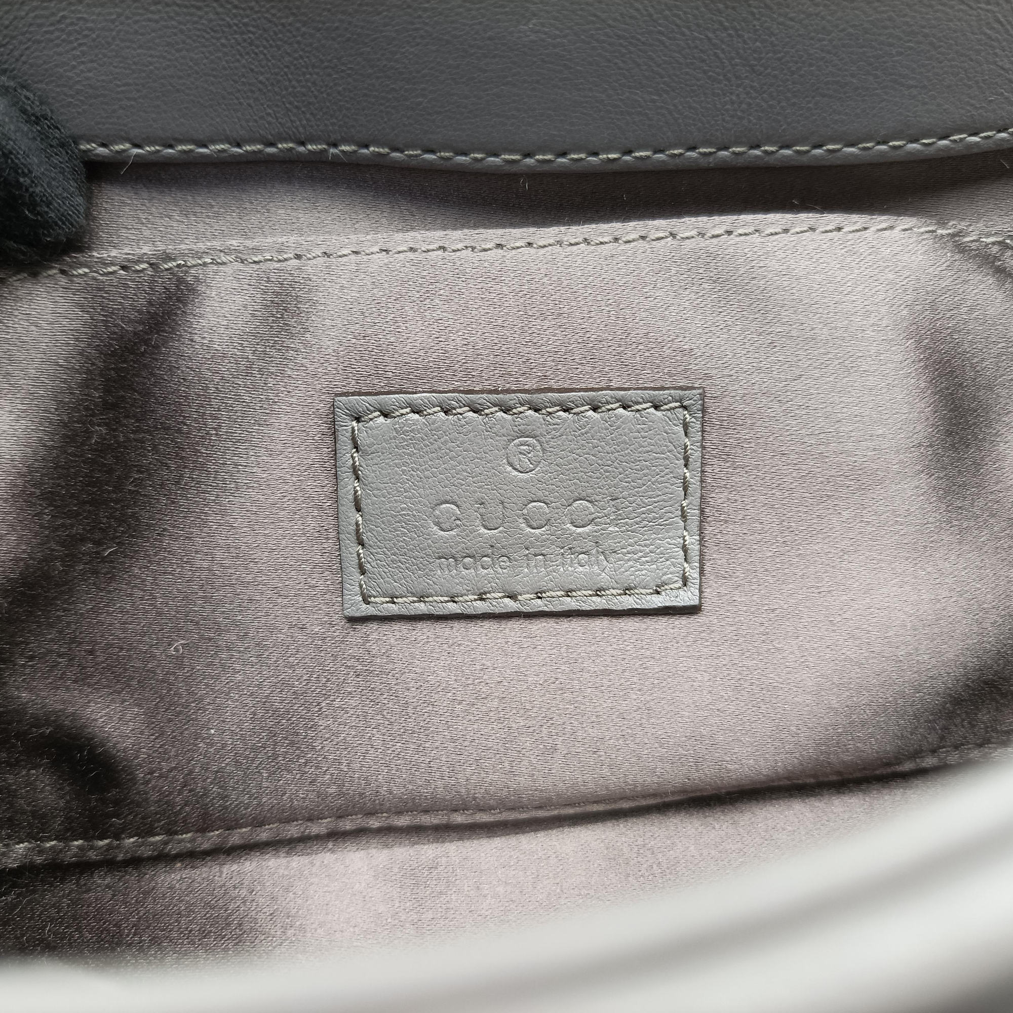 Pre-owned Gucci Horsebit Grey Leather 764339 shoulderbag | stylenewstar