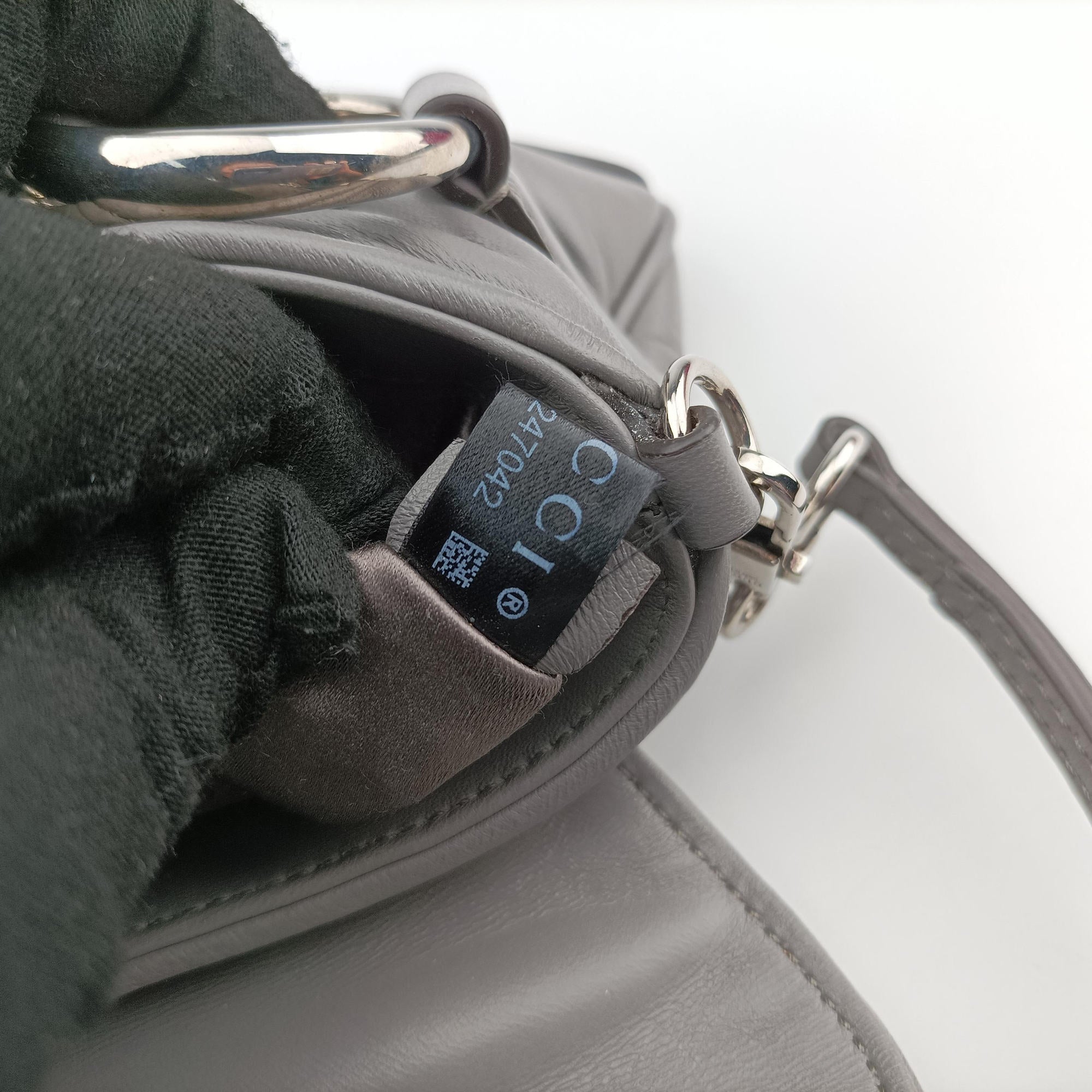 Pre-owned Gucci Horsebit Grey Leather 764339 shoulderbag | stylenewstar