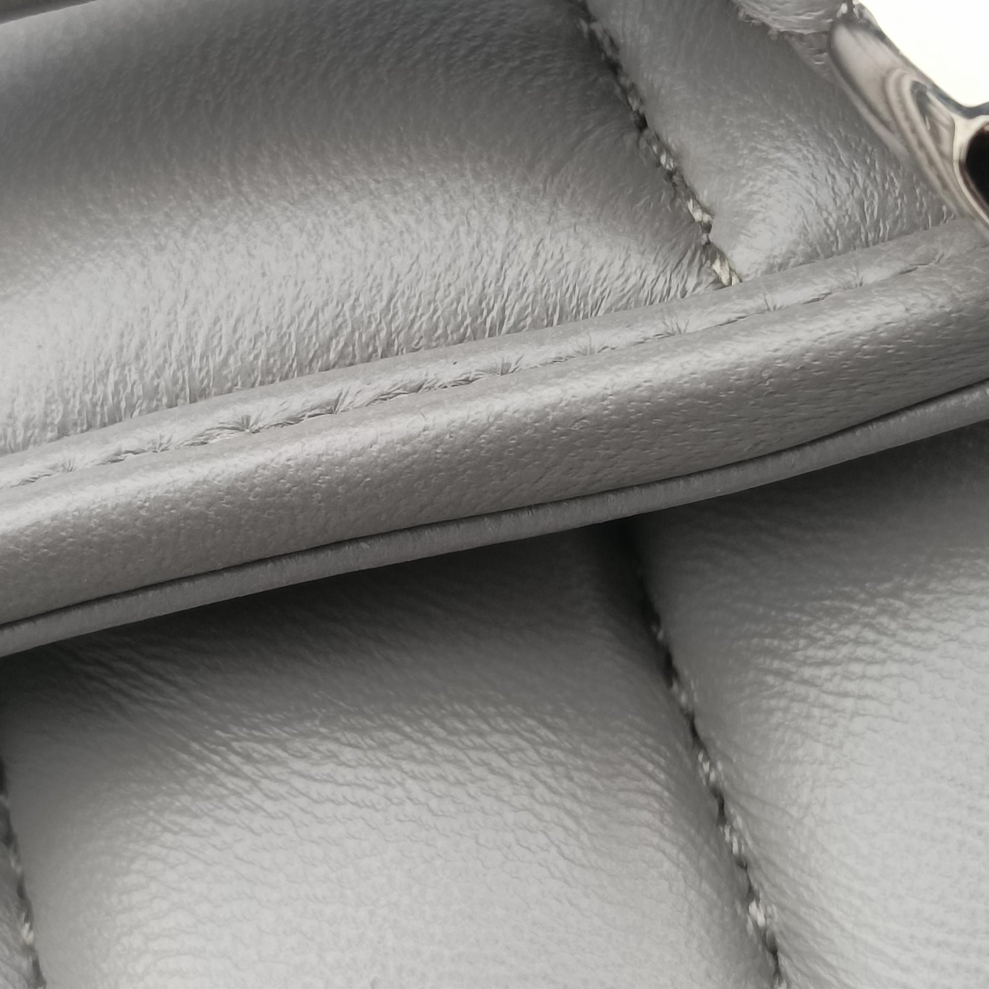 Pre-owned Gucci Horsebit Grey Leather 764339 shoulderbag | stylenewstar