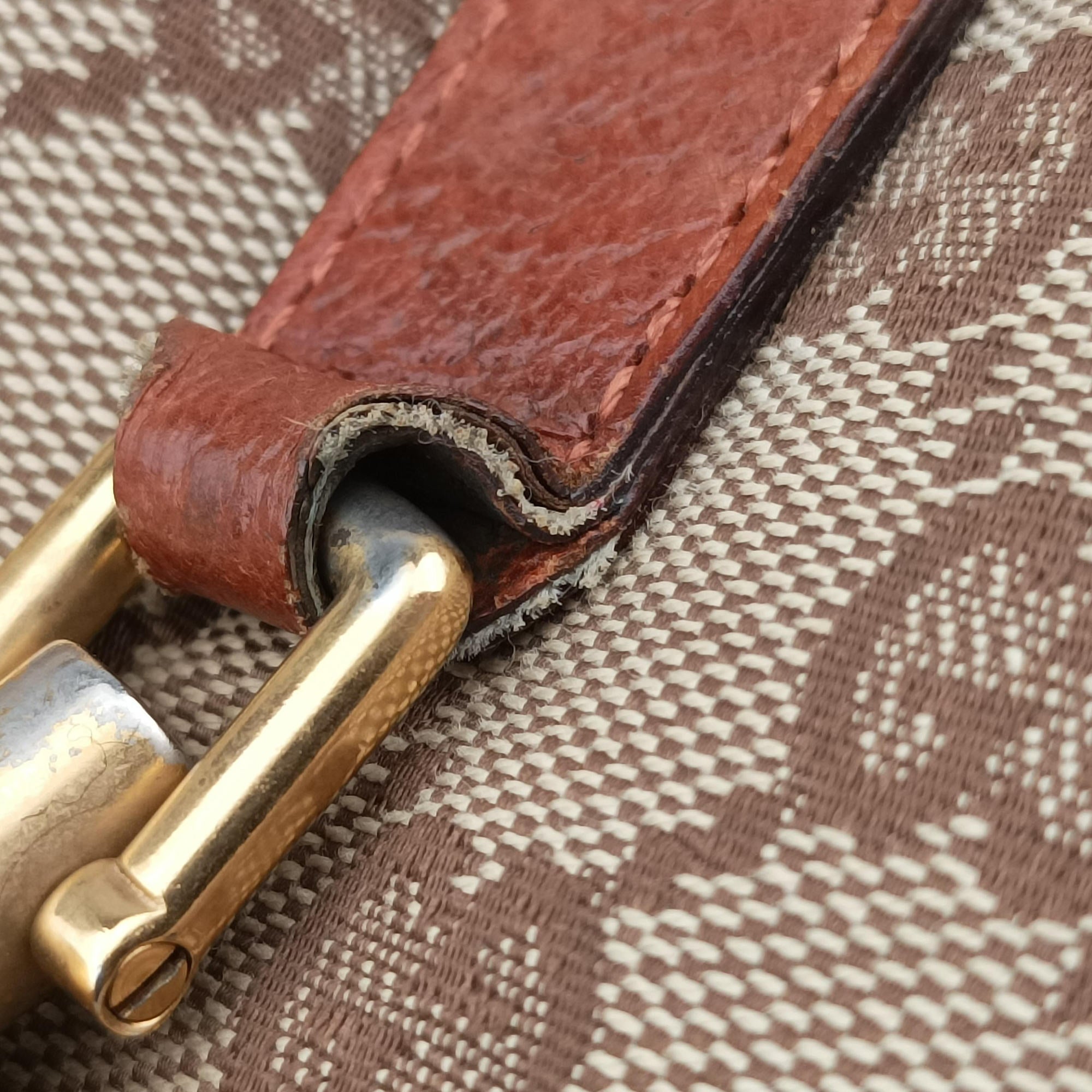 Pre-owned Gucci Piston Lock Jackie Hobo Beige x Brown canvas×leather 120885 shoulderbag | stylenewstar