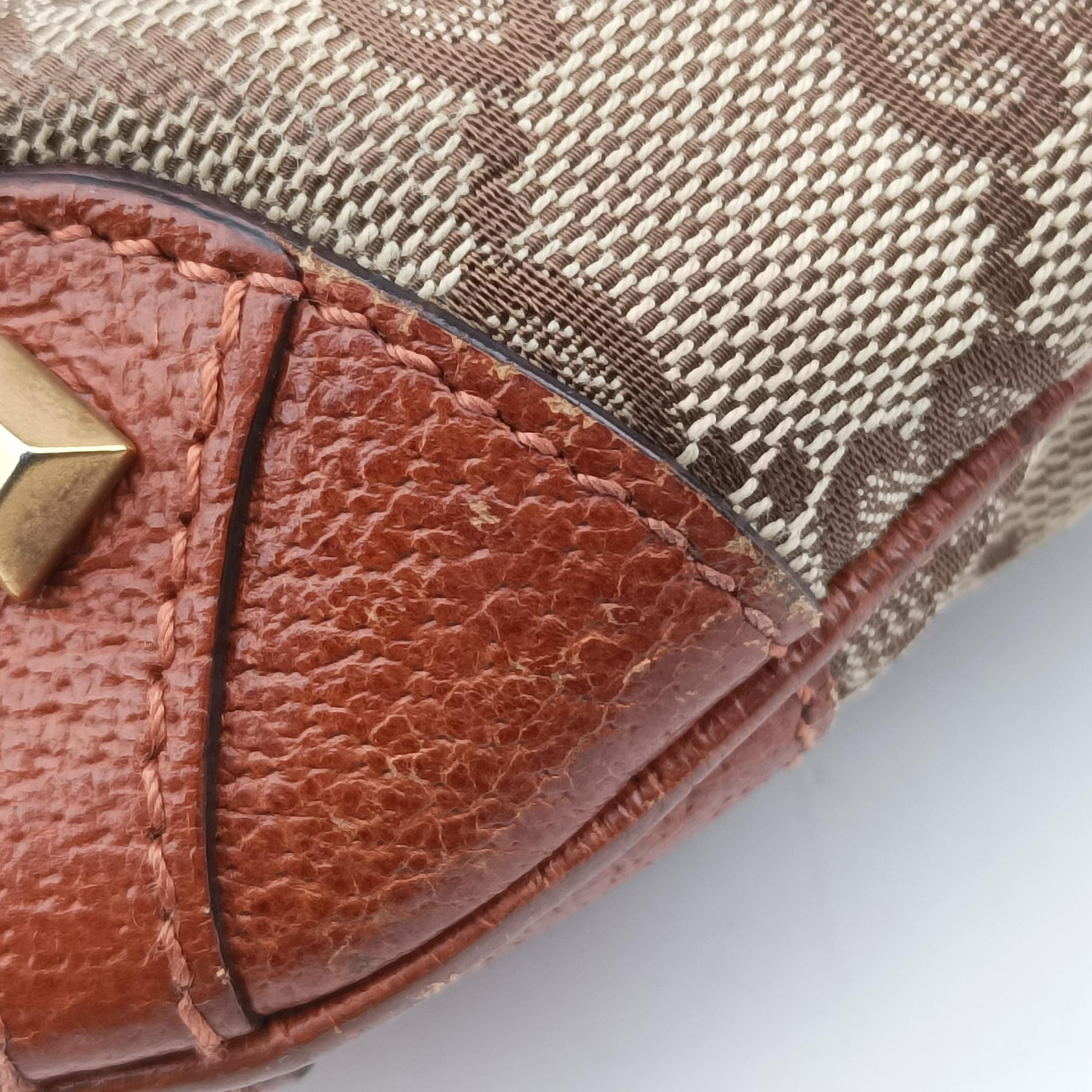 Pre-owned Gucci Piston Lock Jackie Hobo Beige x Brown canvas×leather 120885 shoulderbag | stylenewstar