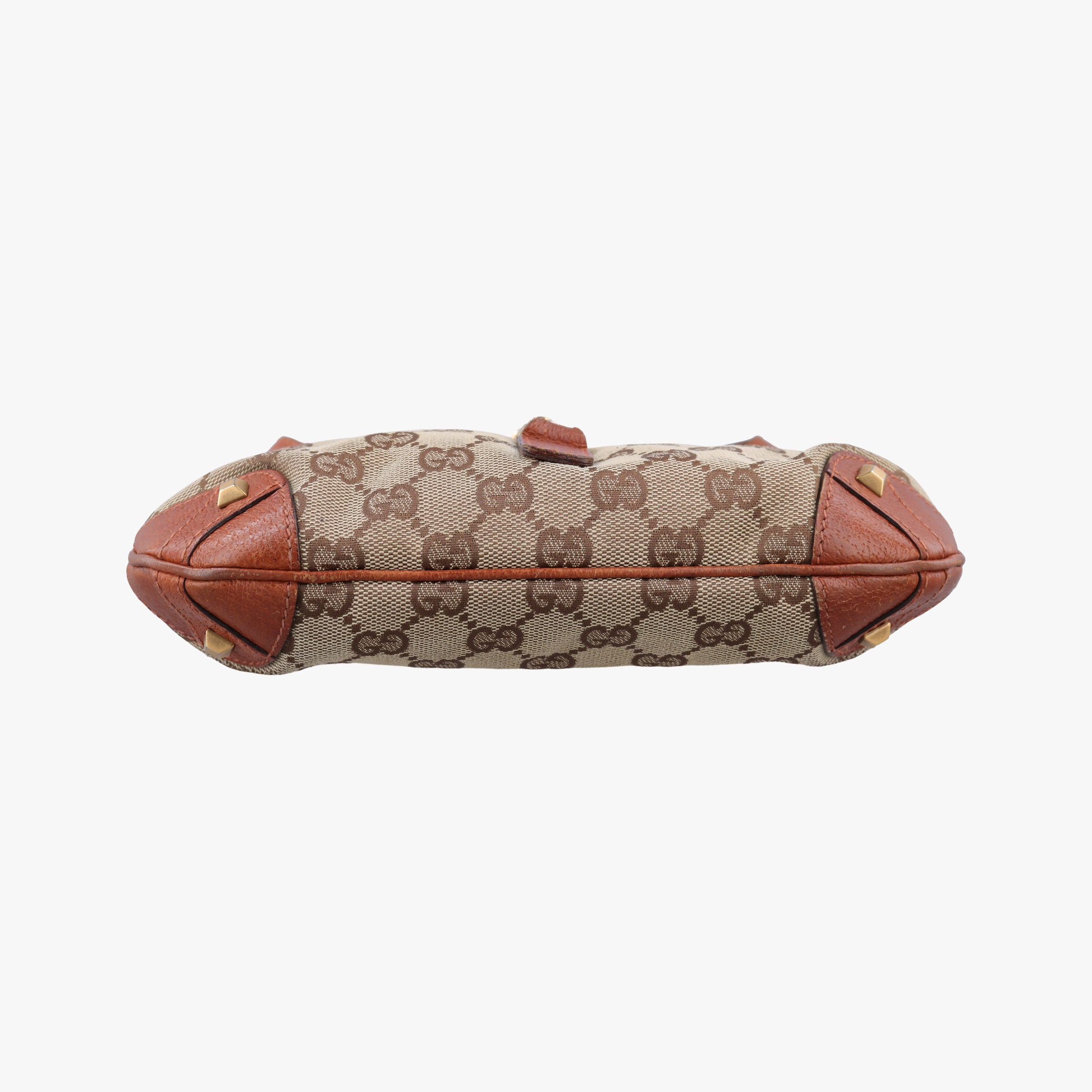 Pre-owned Gucci Piston Lock Jackie Hobo Beige x Brown canvas×leather 120885 shoulderbag | stylenewstar